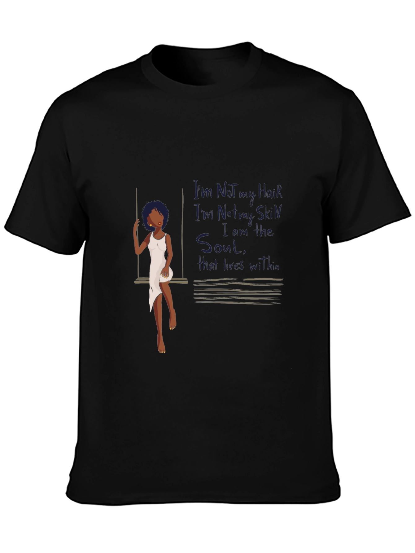 Black Soulful Graphic Tee view 3