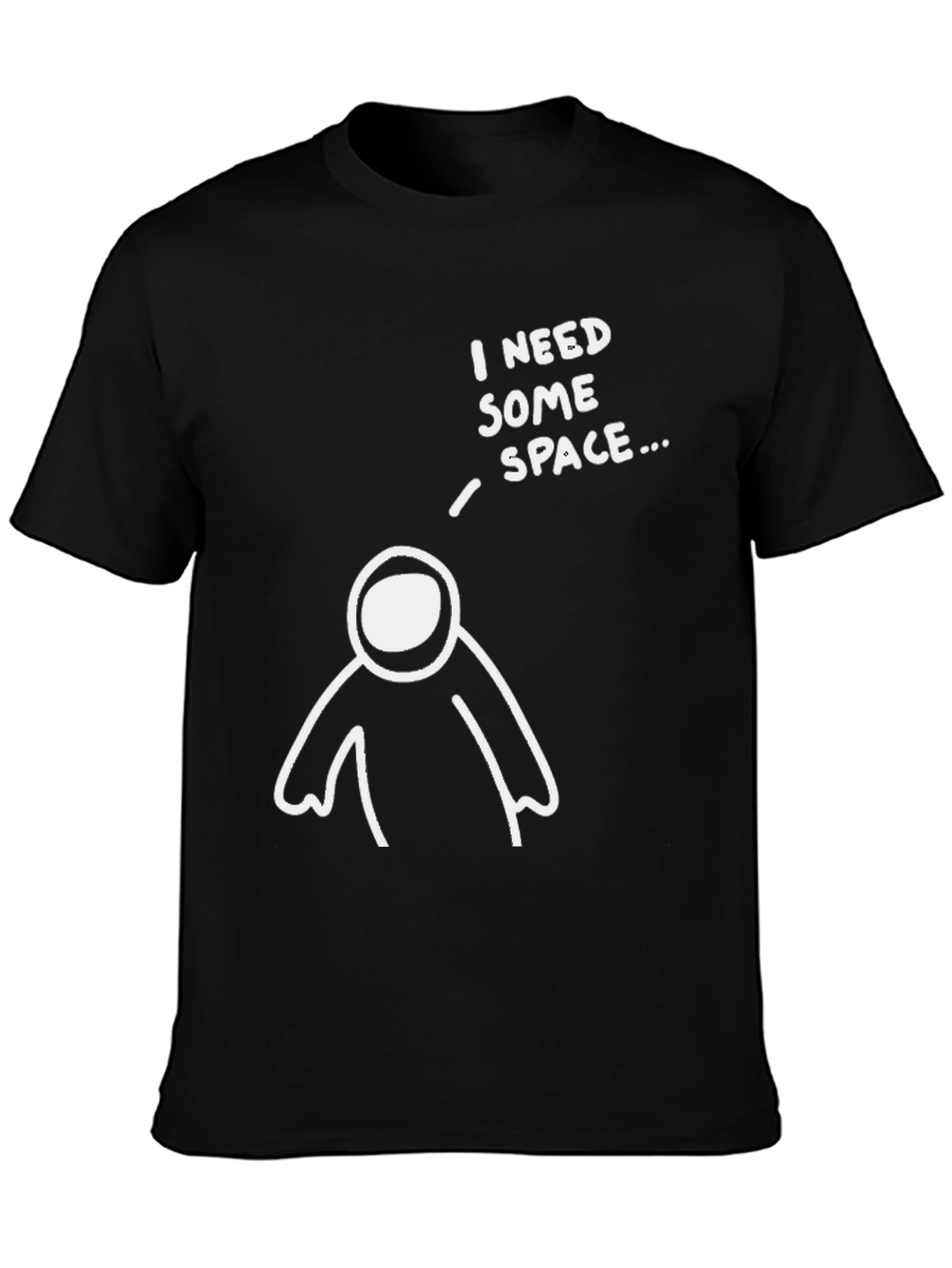 Black I Need Some Space T-Shirt view 3
