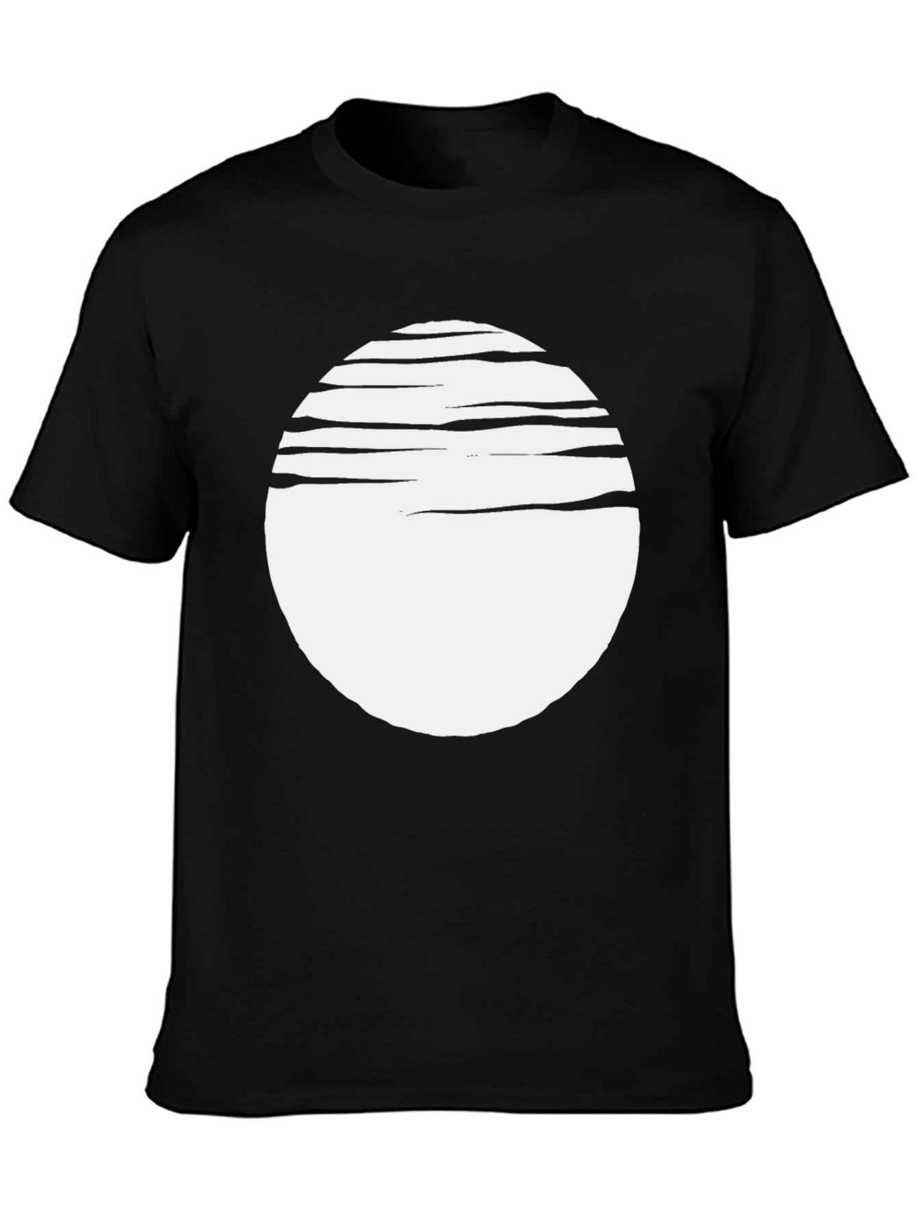 Black Abstract Graphic Black Tee view 3