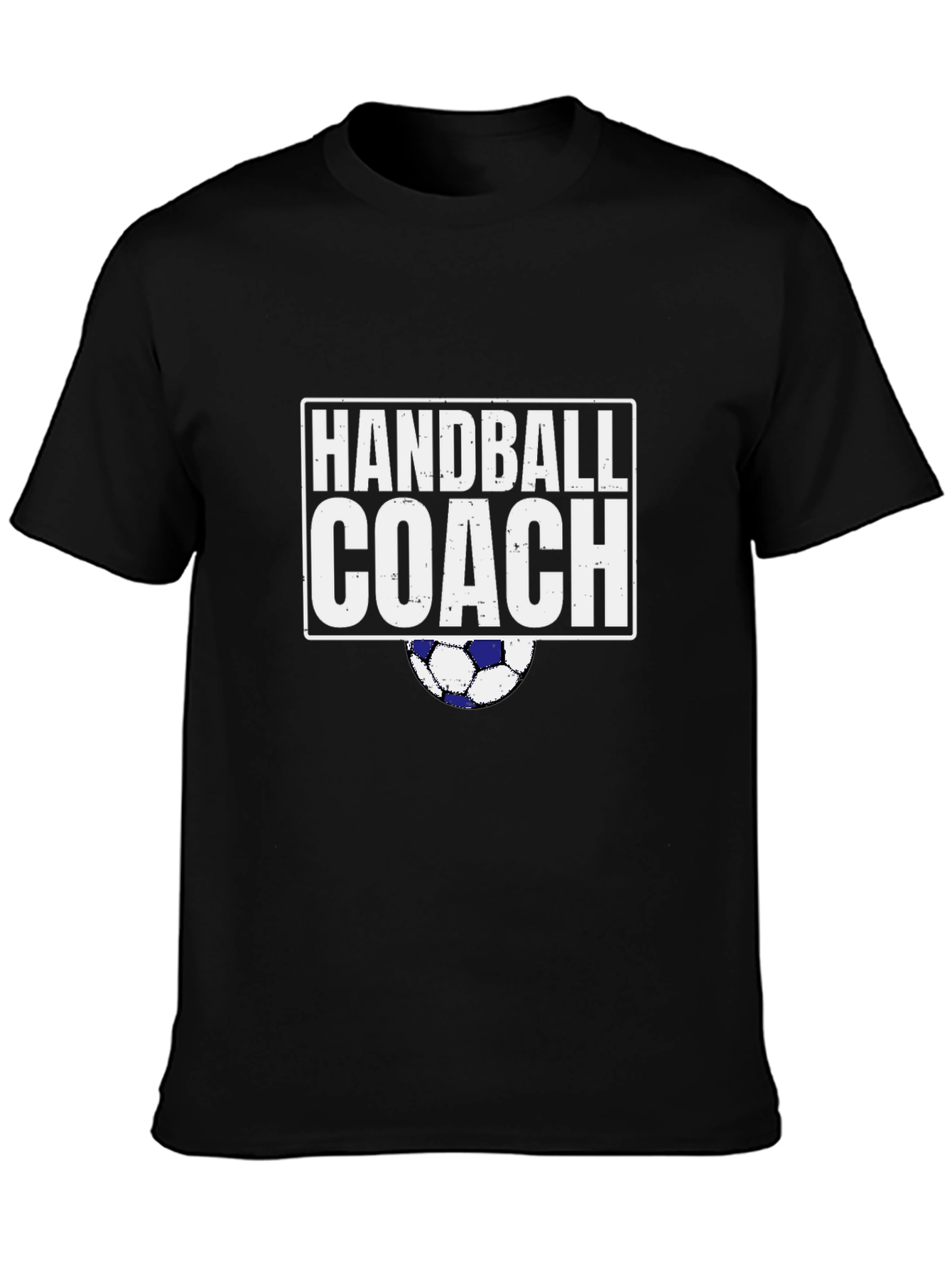 Black Handball Coach T-Shirt - Sports Team Instructor Tee view 3