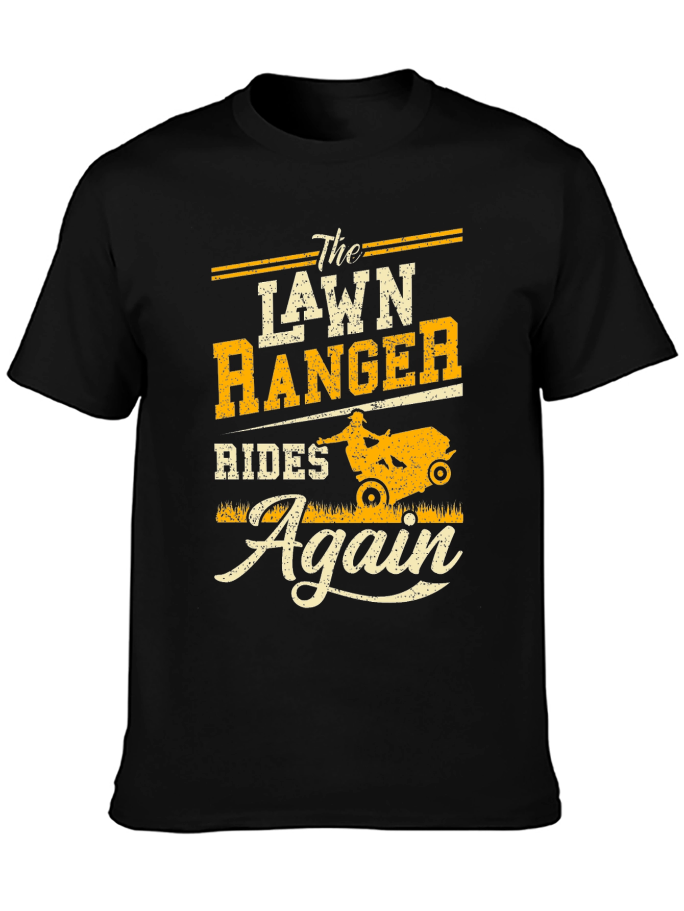 Black The Lawn Ranger Rides Again Graphic T-Shirt view 3