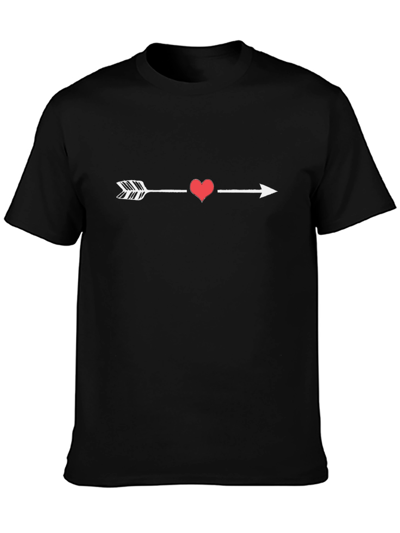 Black Heart Arrow T-Shirt - Love Target Tee view 3