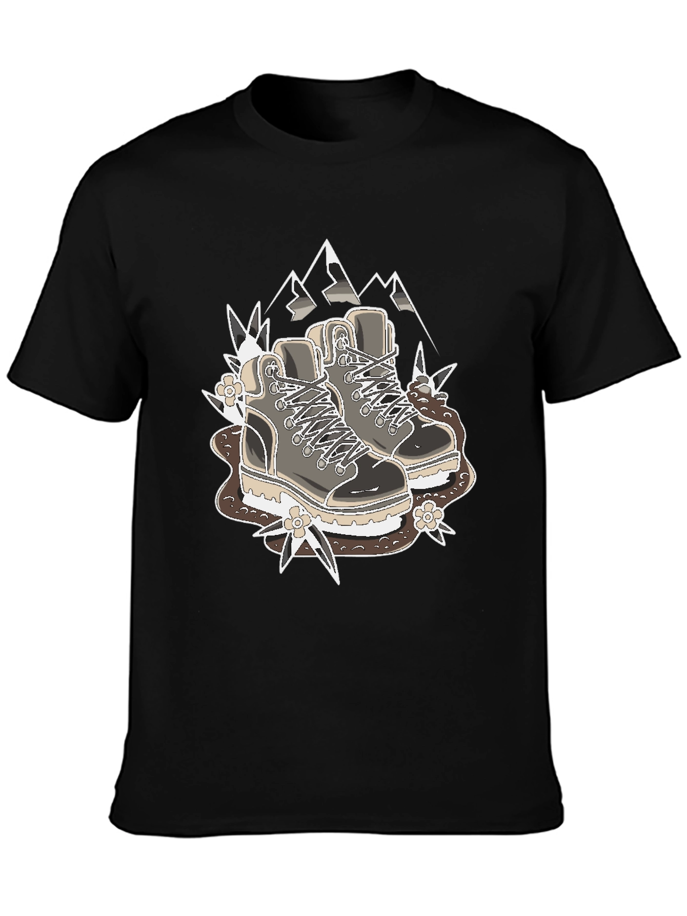Black Hiking Boots Graphic T-Shirt - Outdoor Adventure Tee view 3