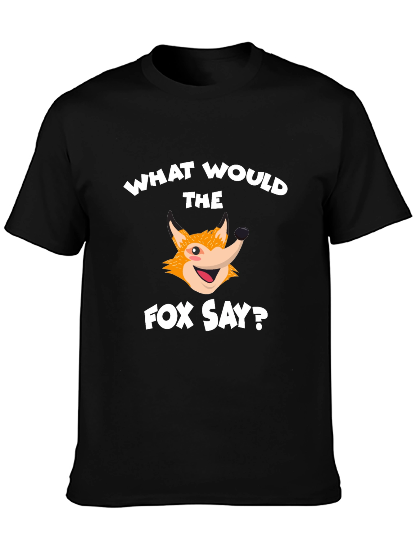 Black What Does the Fox Say? Graphic Tee view 3