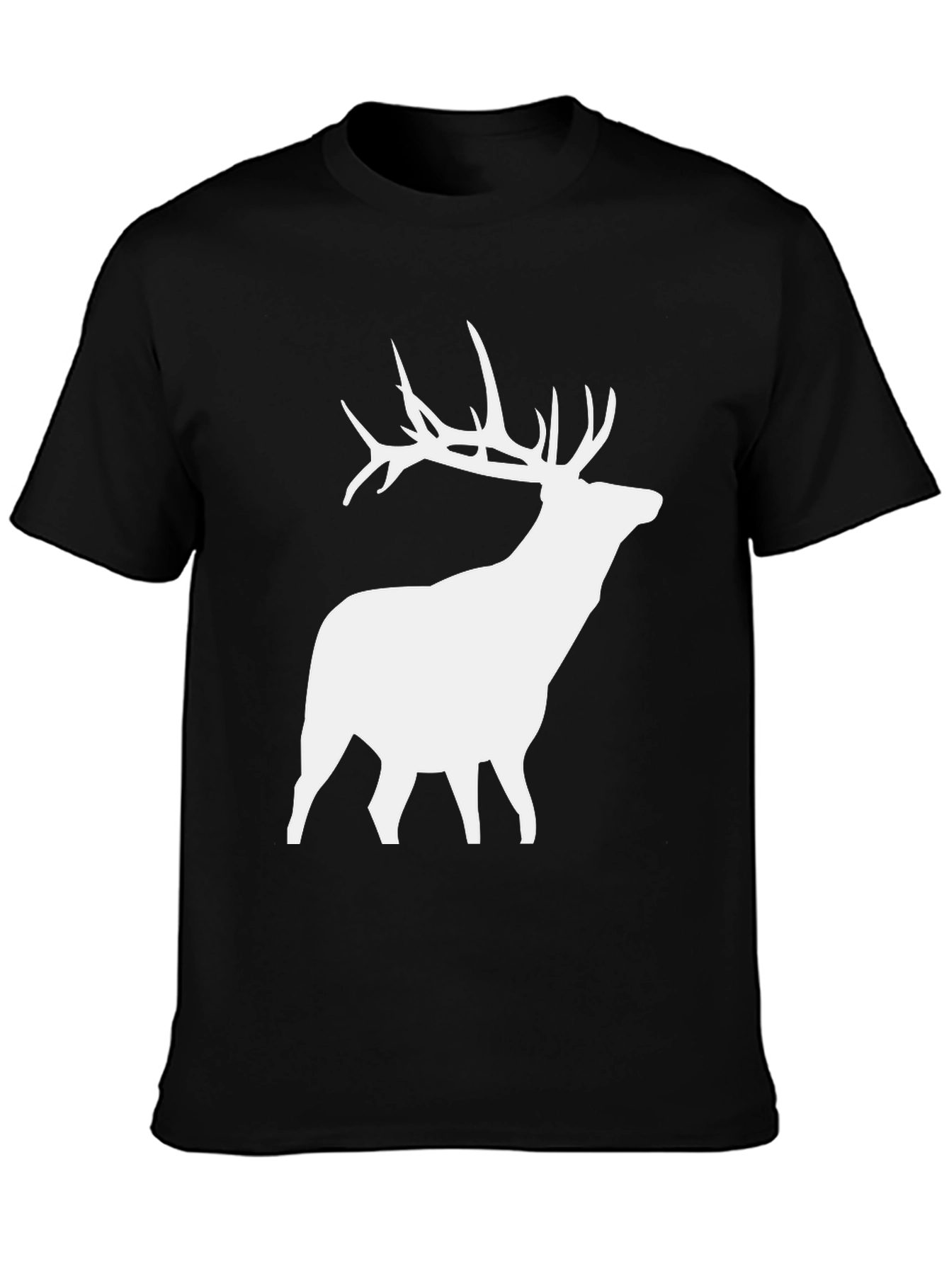 Black Deer Silhouette Graphic Tee - Black view 3