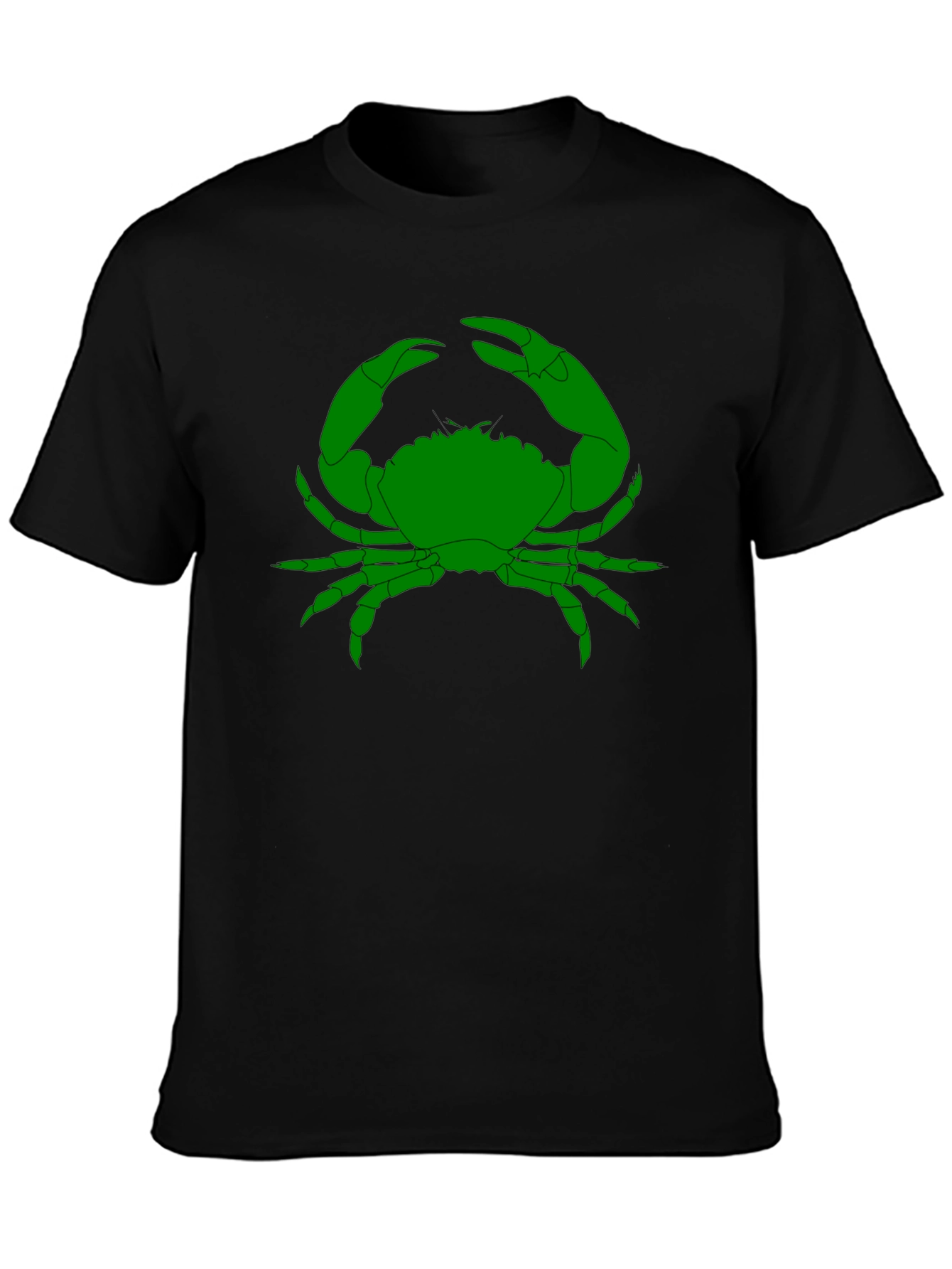 Black Green Crab Graphic T-Shirt - Black view 3