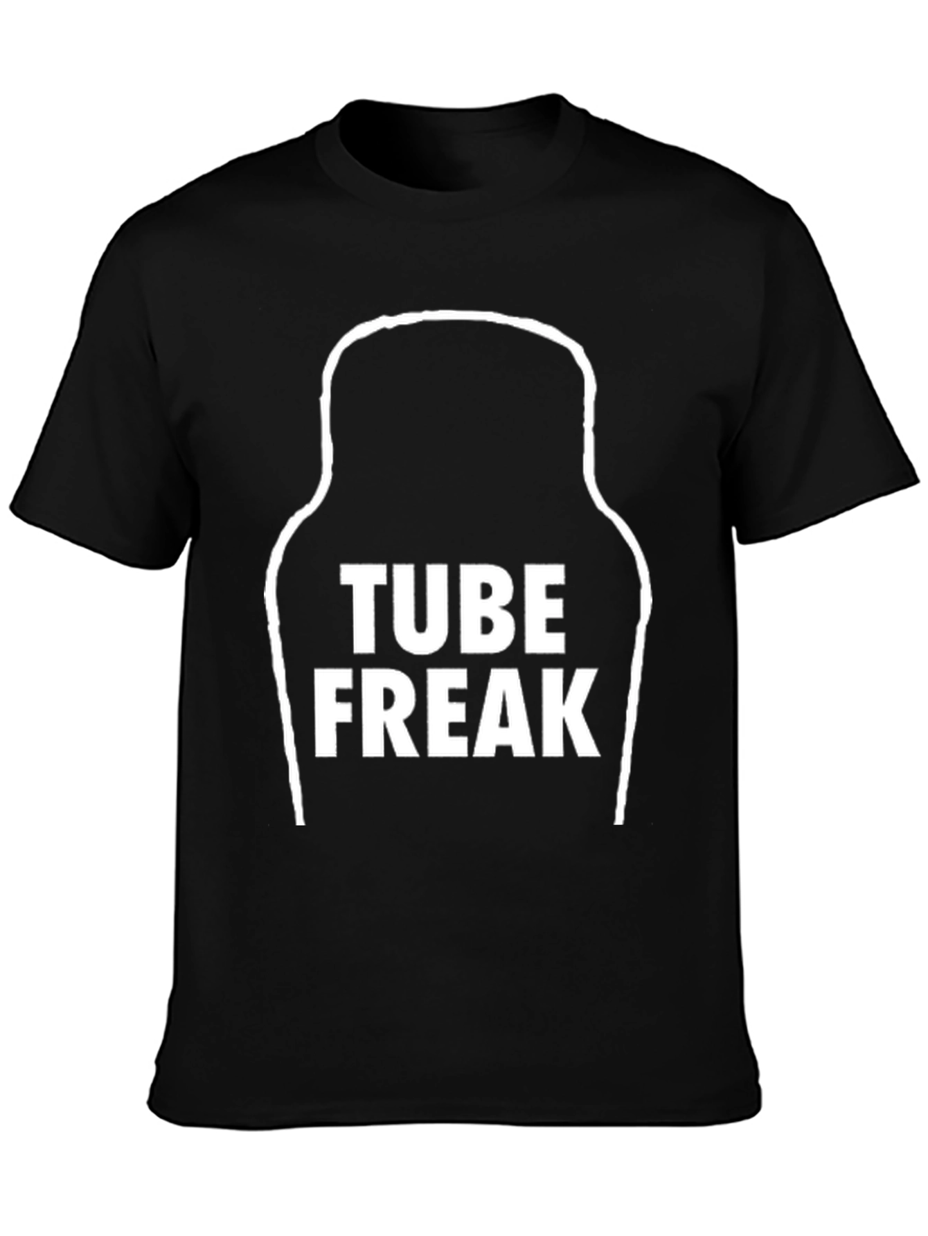 Black Tube Freak Graphic T-Shirt - Black Novelty Tee view 3