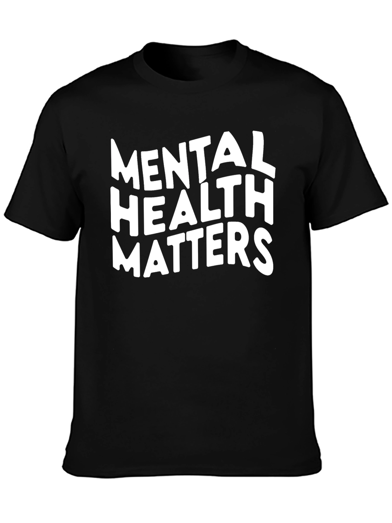 Black Mental Health Matters Black Graphic Tee view 3
