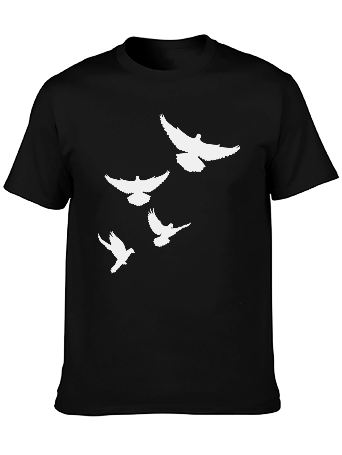 Black Dove Flight Black T-Shirt view 3