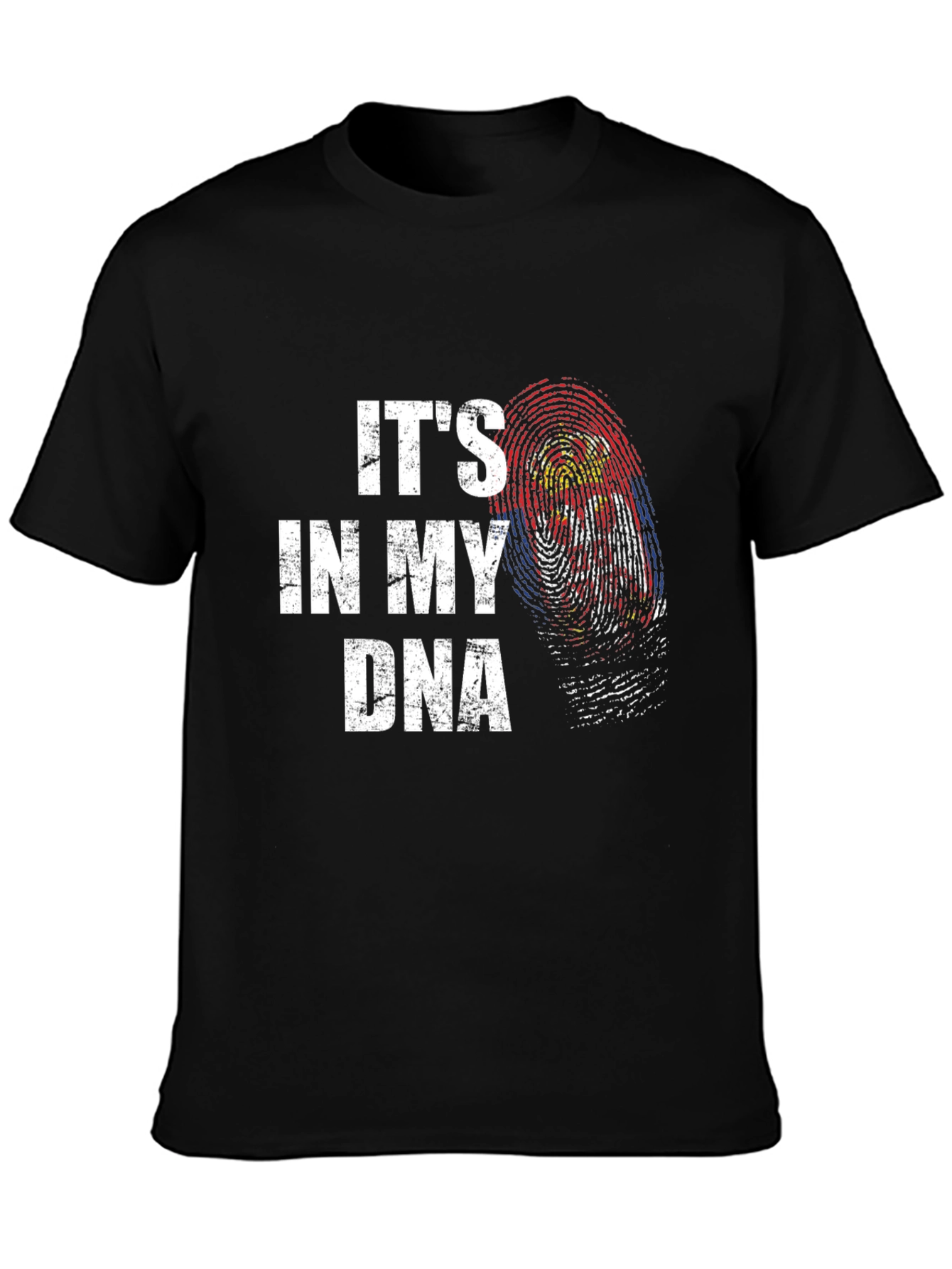 Black It's in My DNA Graphic Tee - Black Cotton T-Shirt view 3