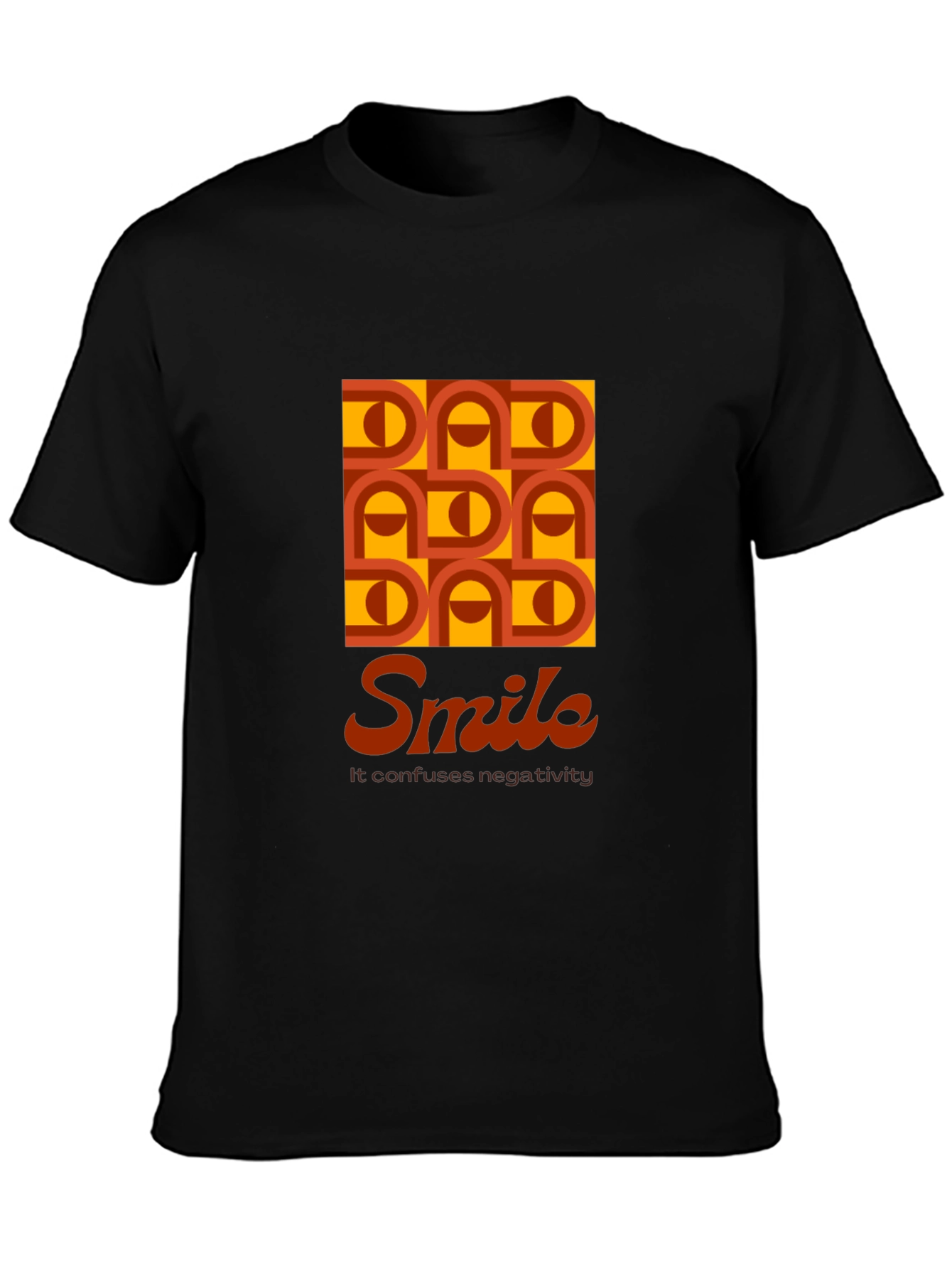 Black Dad Smile Graphic T-Shirt - Retro Style, Soft Cotton view 3