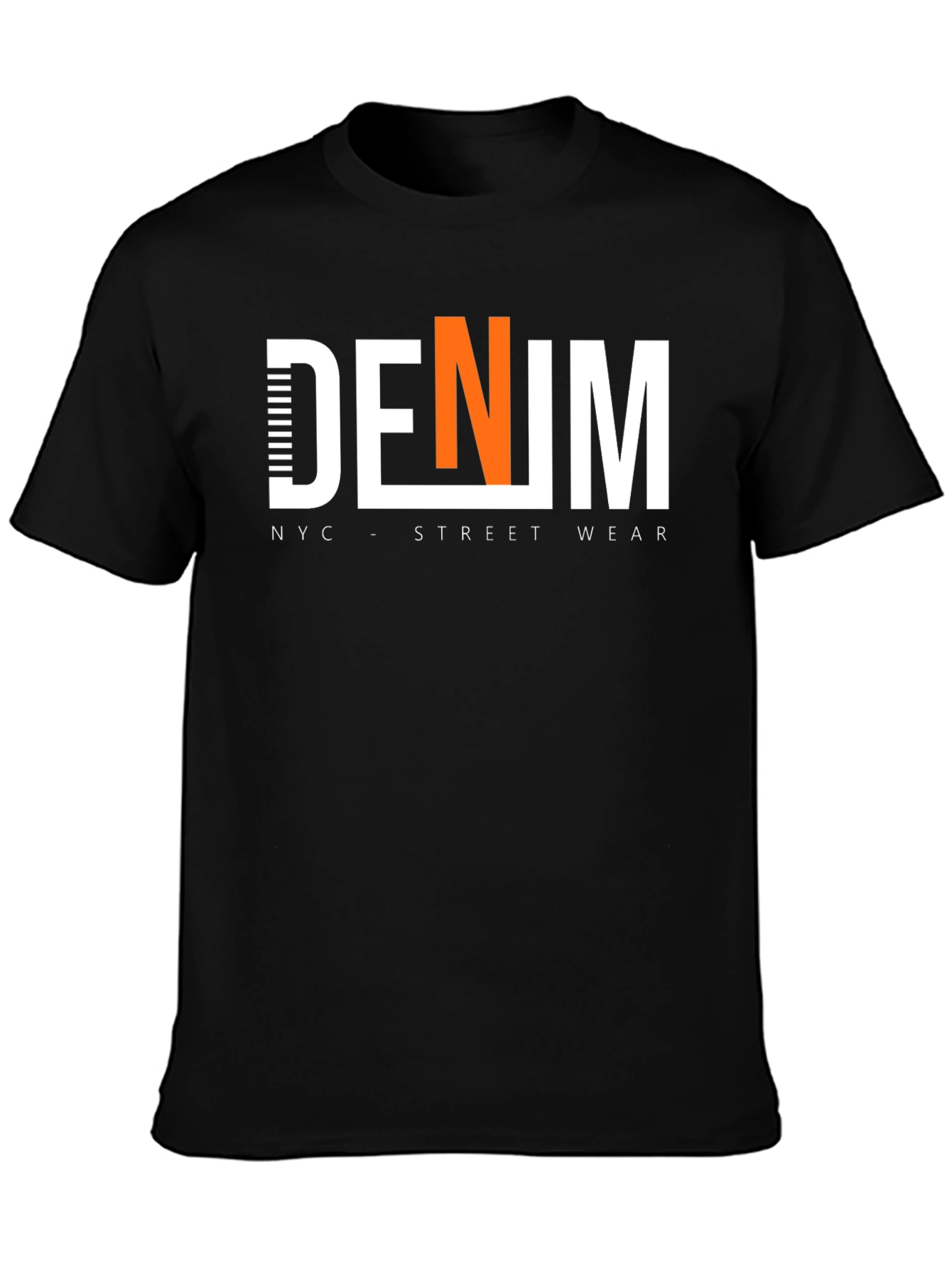 Black DENIM NYC Streetwear Graphic Tee - Black view 3