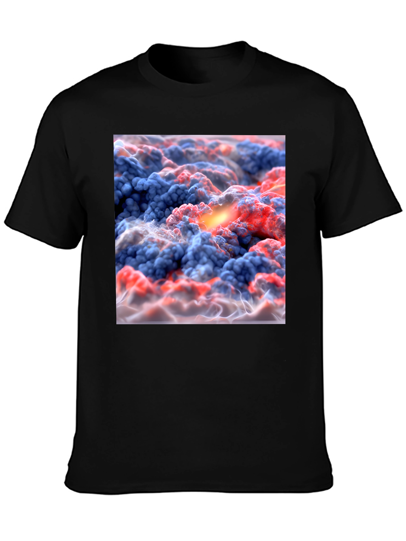 Black Abstract Cloudscape T-Shirt - Unique Graphic Tee view 3
