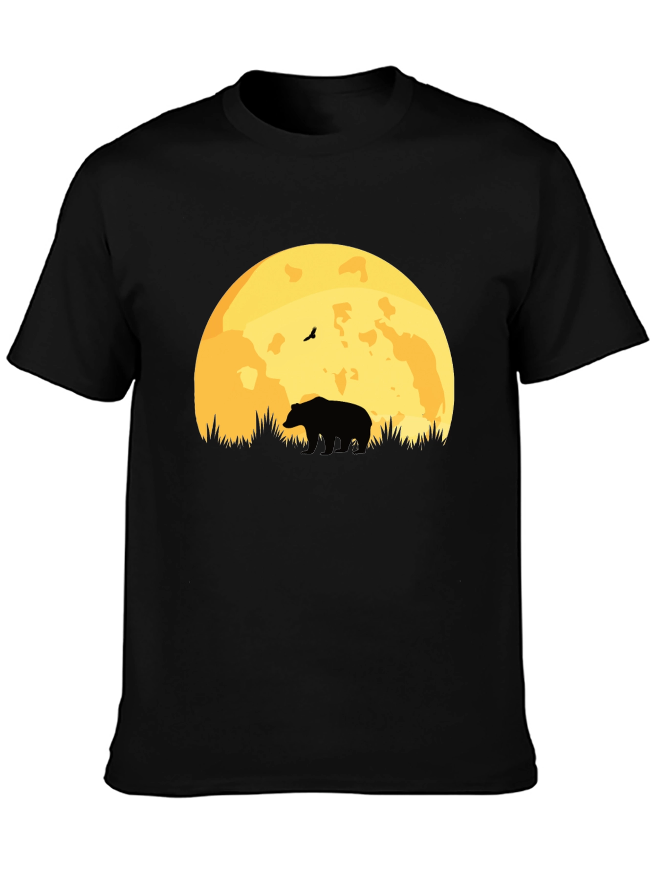 Black Bear Moon Silhouette T-Shirt - Nature Lover's Tee view 3
