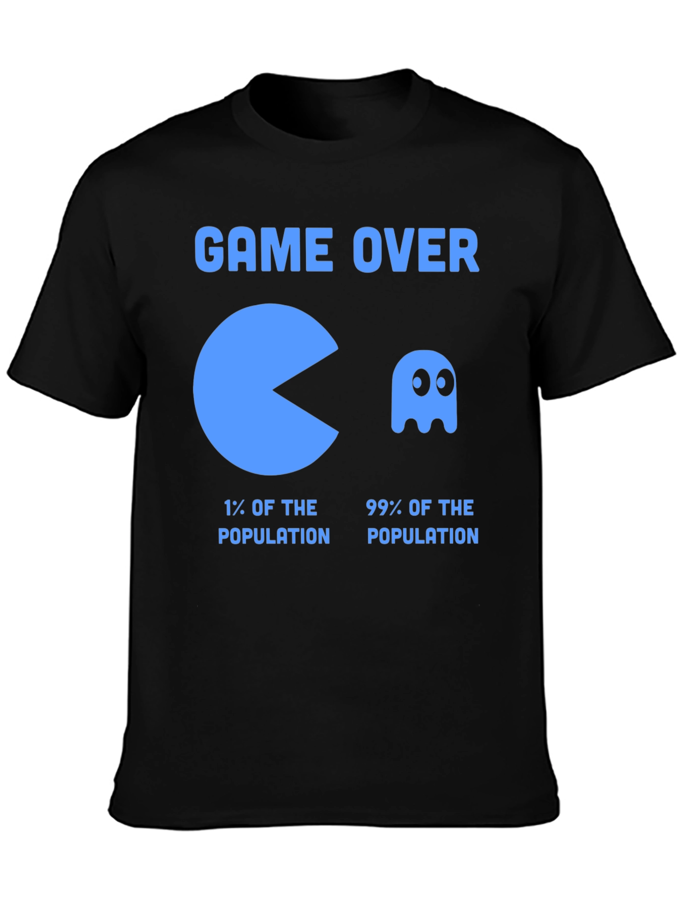 Black Game Over Pac-Man T-Shirt Funny Gamer Tee view 3