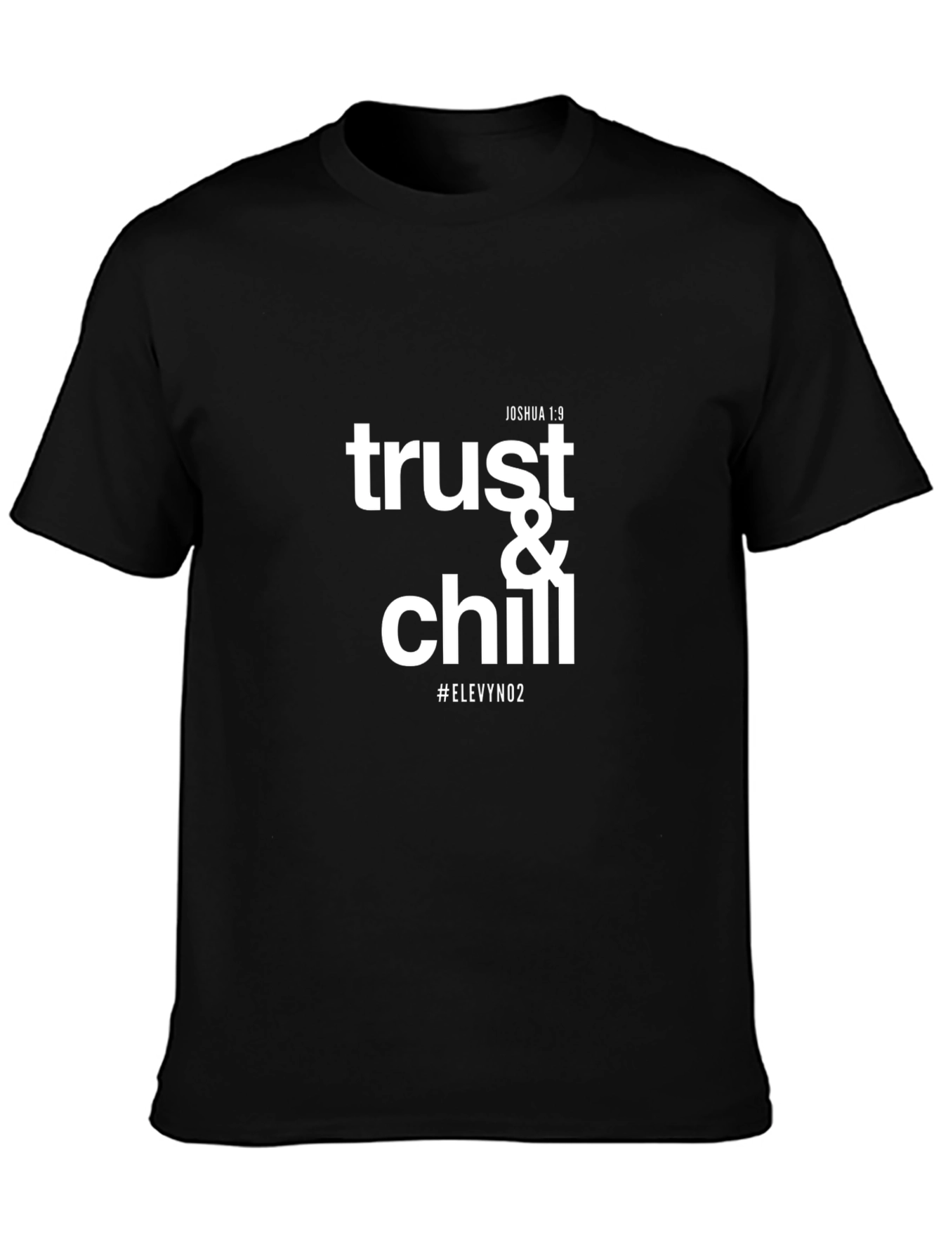 Black Trust & Chill Graphic Tee - Men's Black T-Shirt view 3