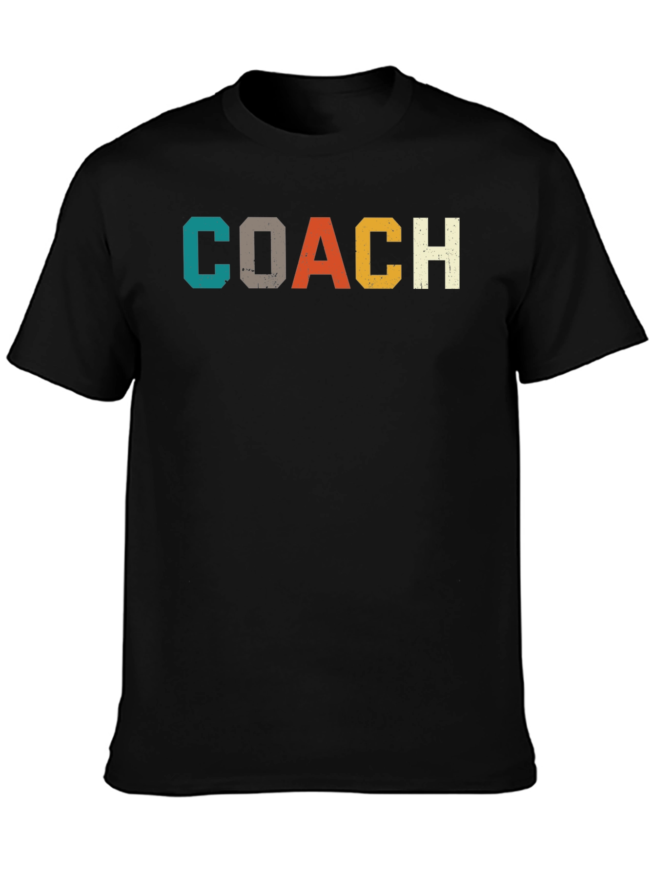 Black Retro Coach T-Shirt - Vintage Style Graphic Tee view 3
