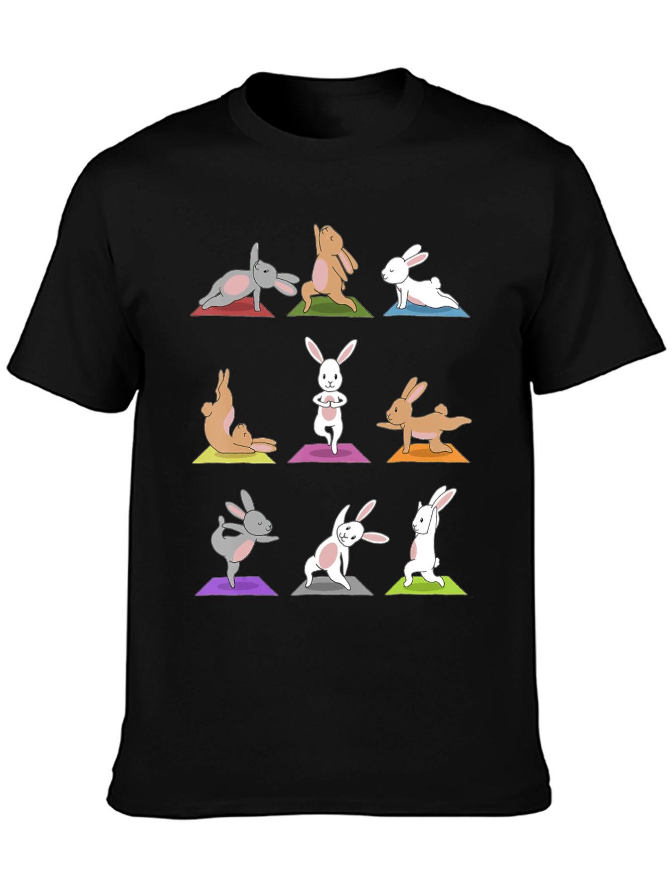 Black Yoga Bunny T-Shirt - Relax in Style view 3