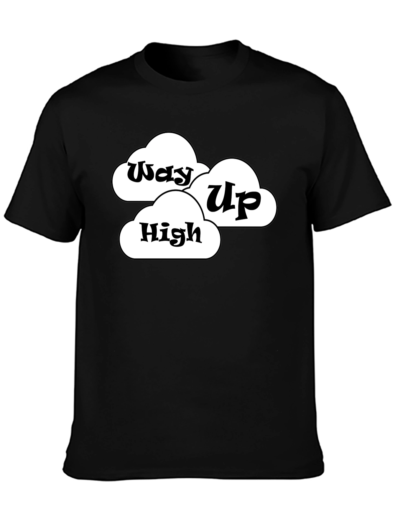 Black Way Up High Cloud T-Shirt - Black Graphic Tee view 3