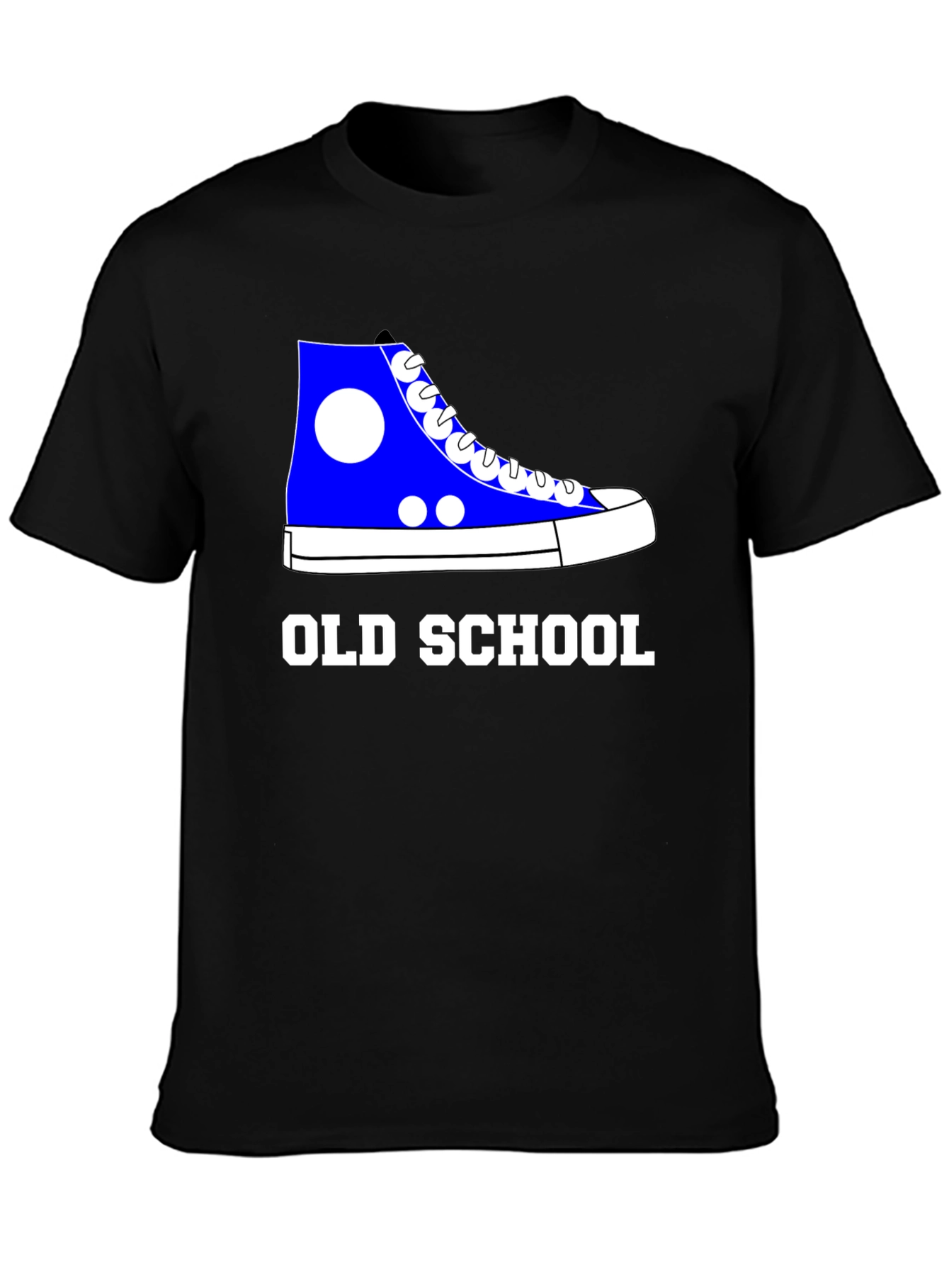Black Old School Sneaker Graphic Tee - Classic Cool view 3