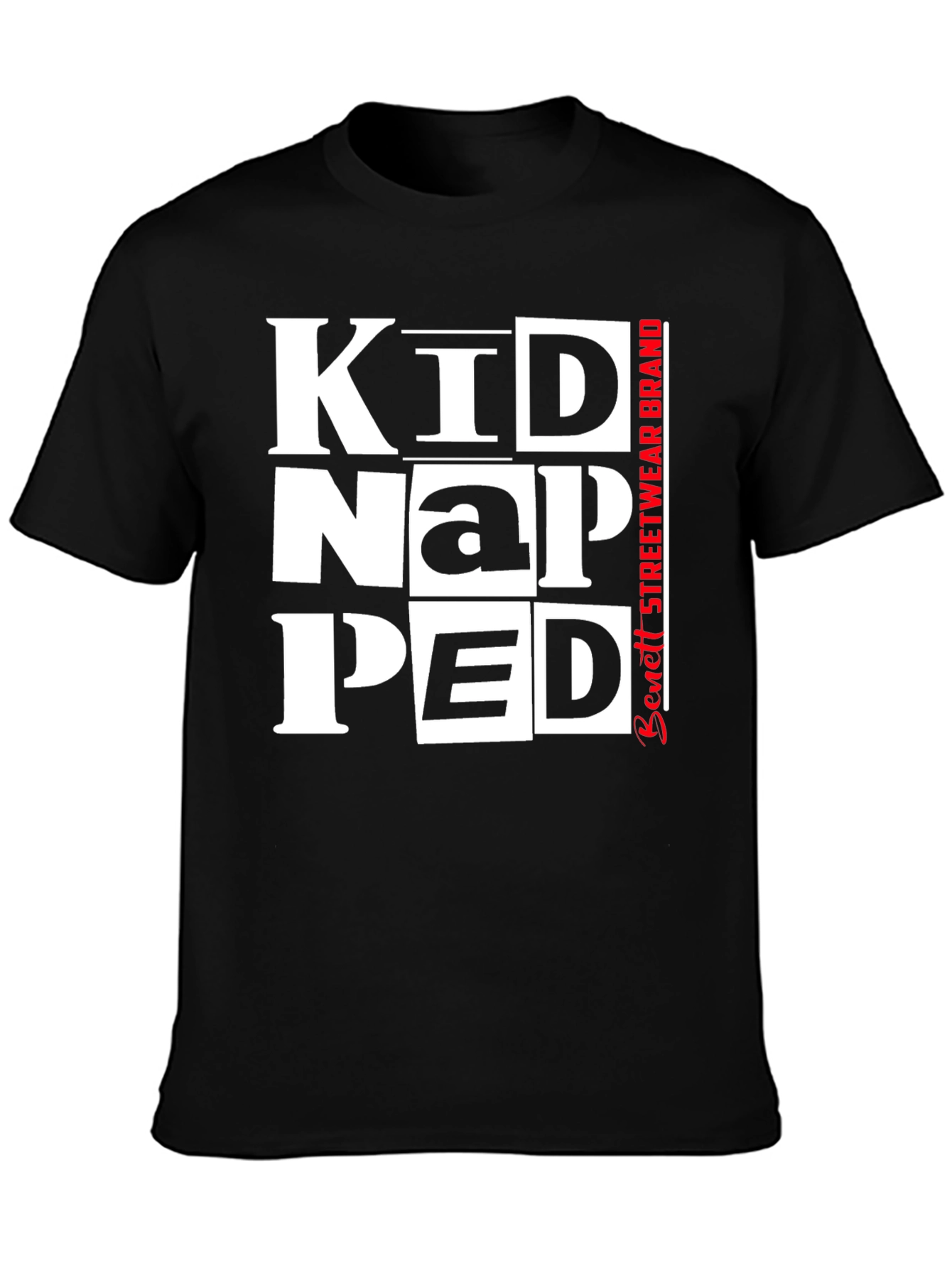 Black Kidnapped Streetwear Graphic Tee view 3