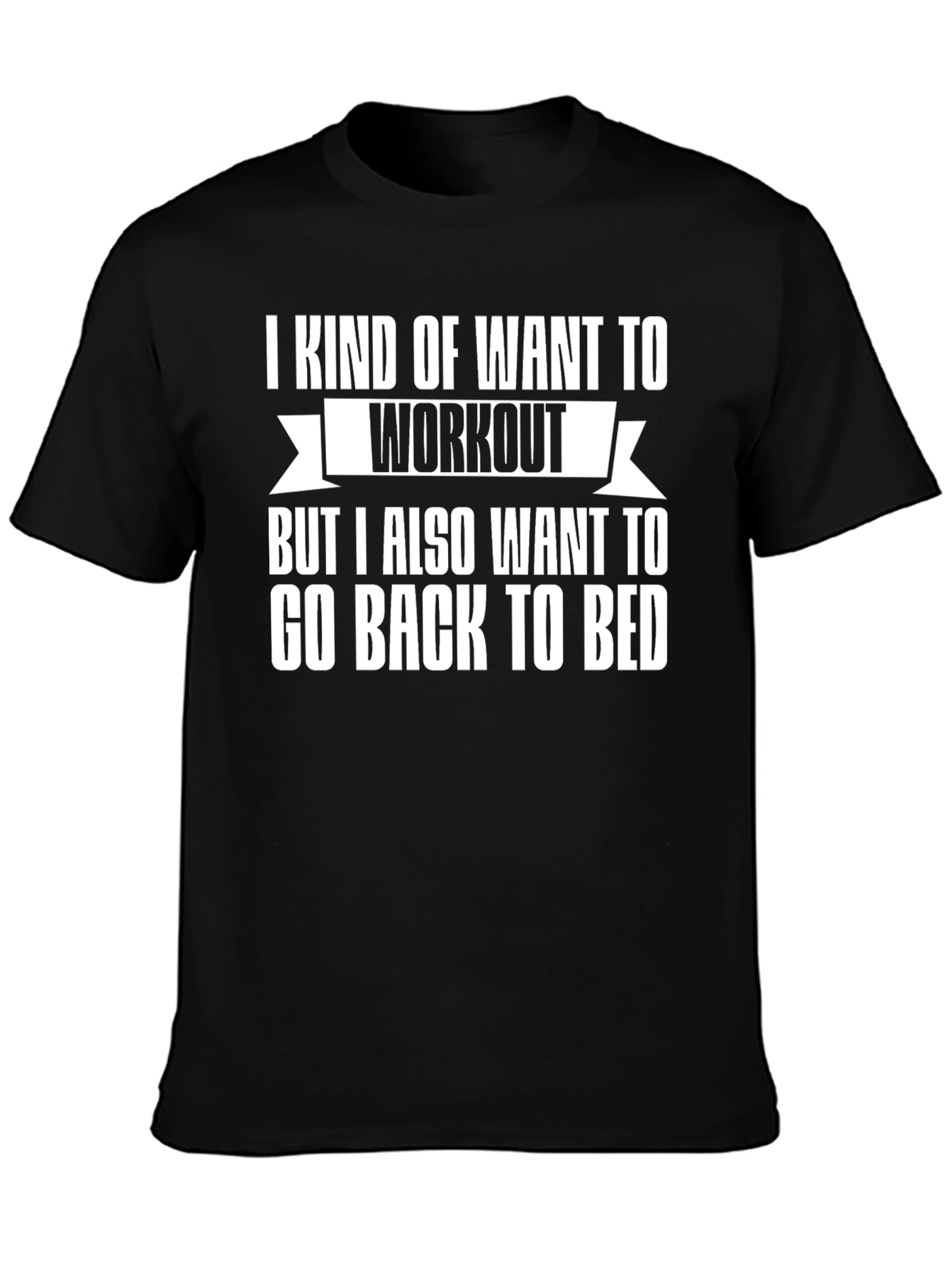 Black Funny Workout Motivation T-Shirt view 3