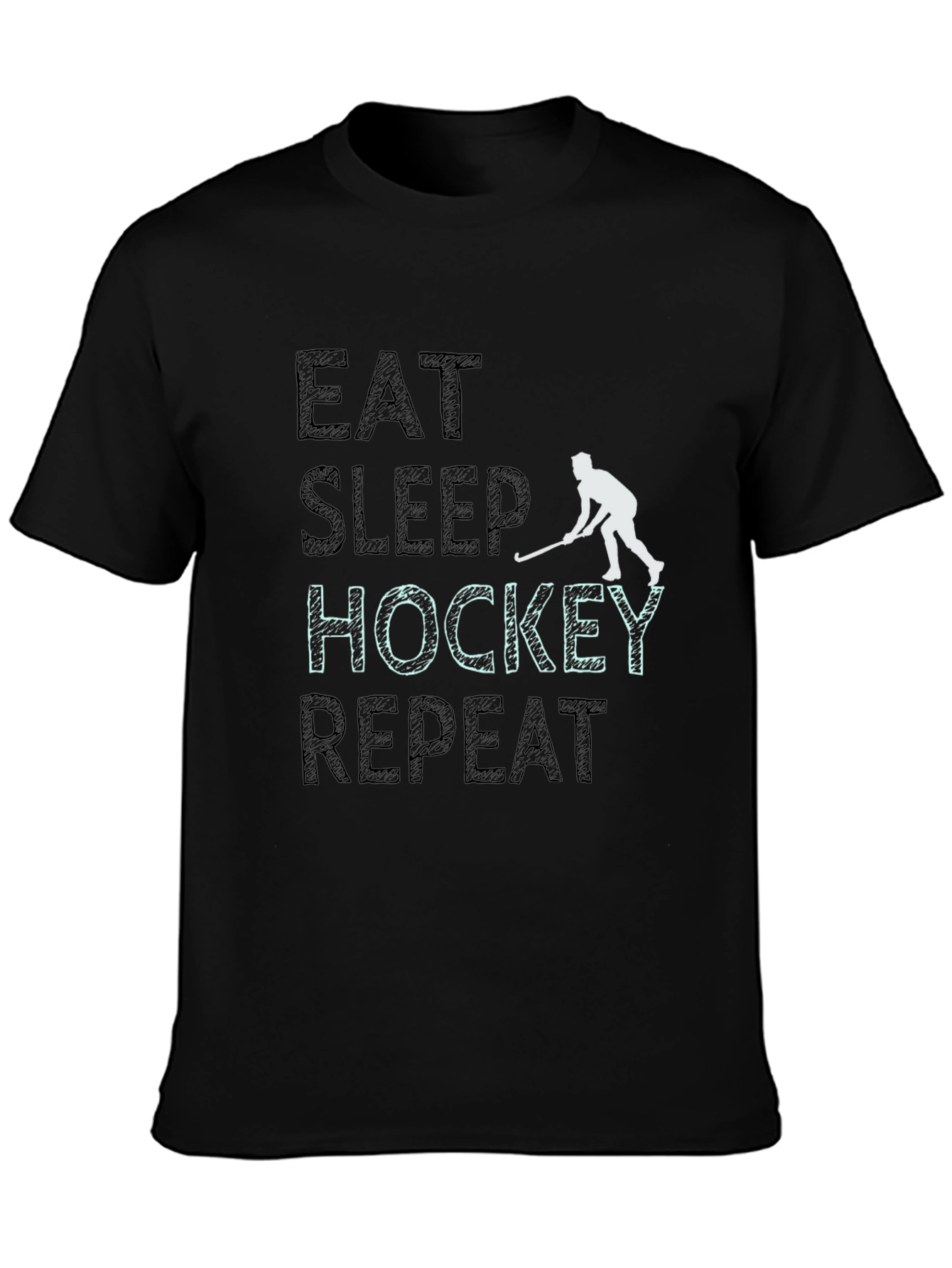 Eat Sleep Hockey Repeat Graphic Tee - 3