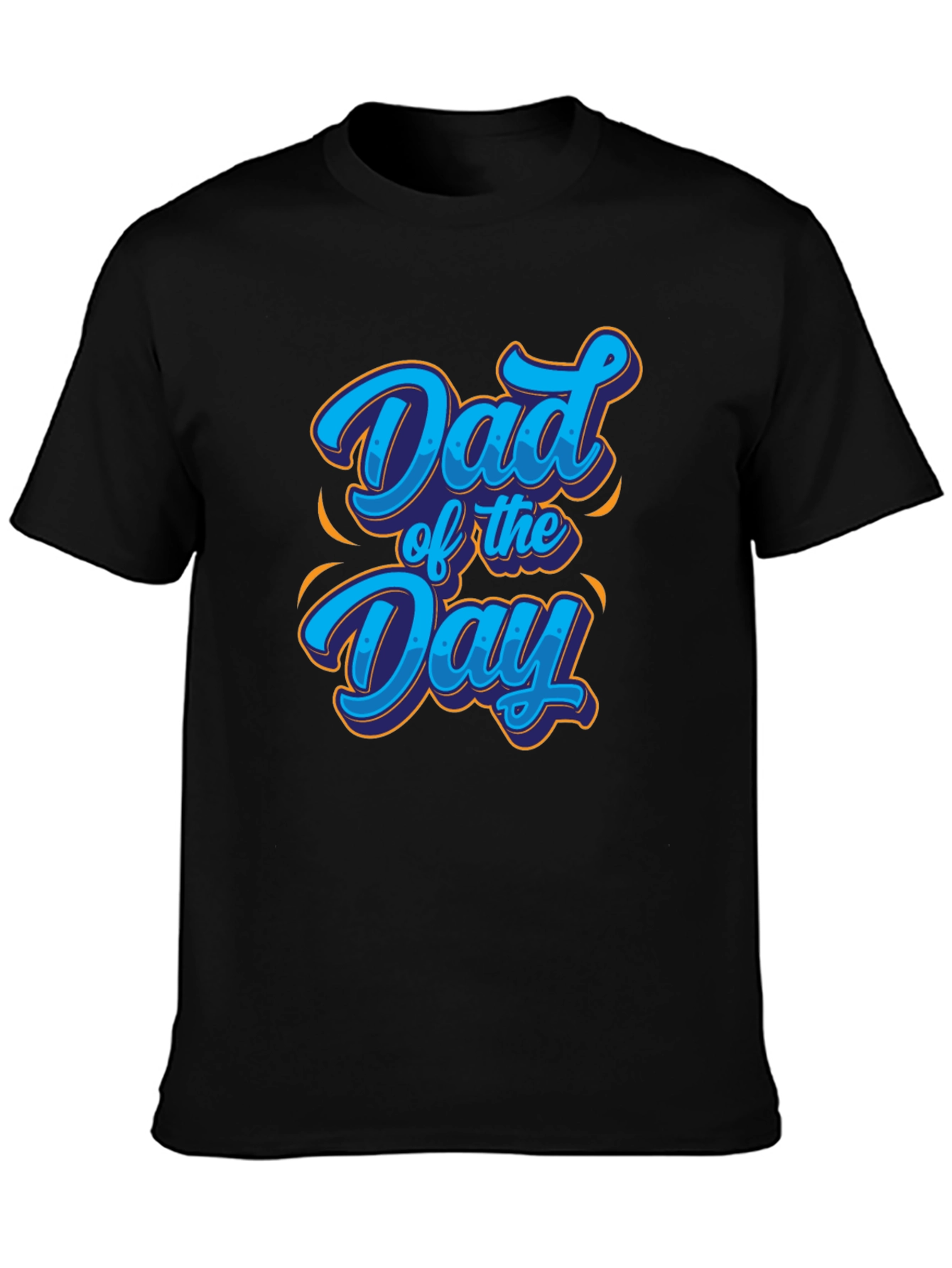 Black Dad of the Day Graphic T-Shirt - Black view 3