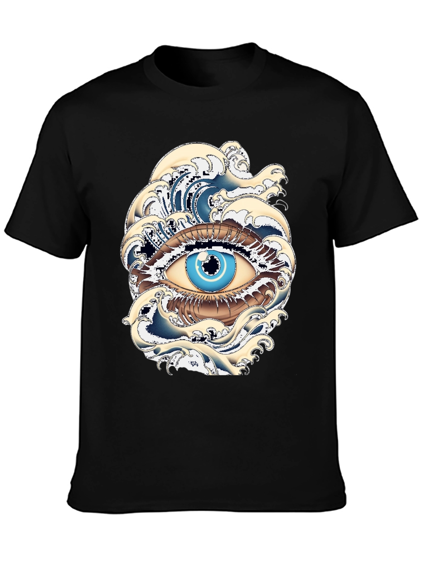 Black Eye of the Ocean Graphic Tee - Black view 3