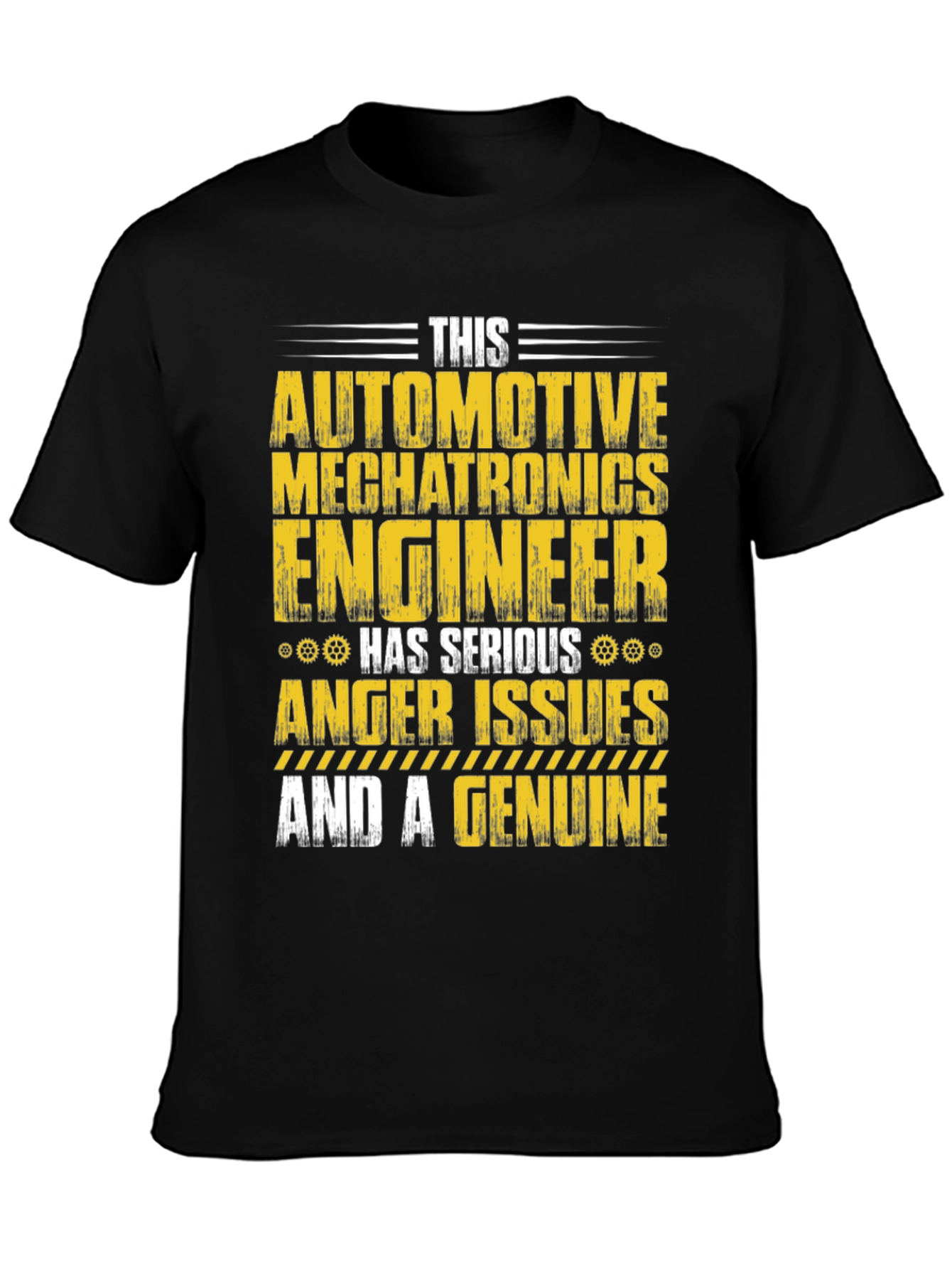 Black Automotive Mechatronics Engineer T-Shirt view 3