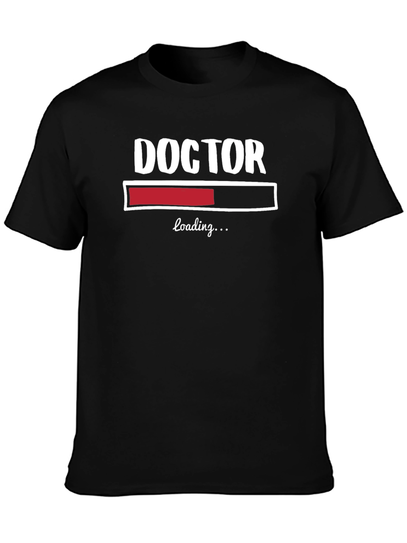 Black Doctor Loading Funny T-Shirt - Medical Student Gift view 3