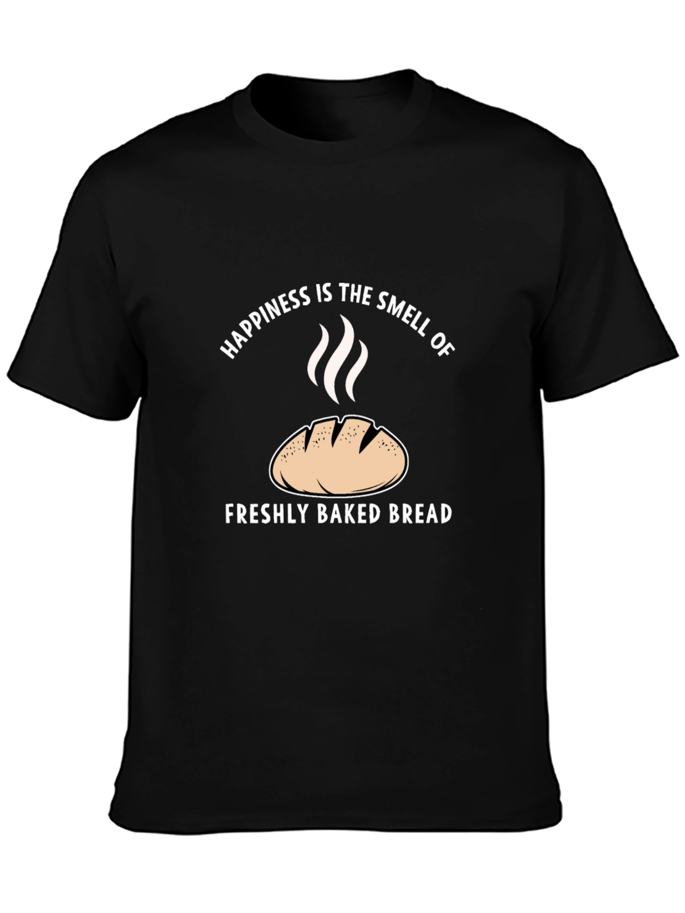 Black Happiness is Freshly Baked Bread T-Shirt view 3