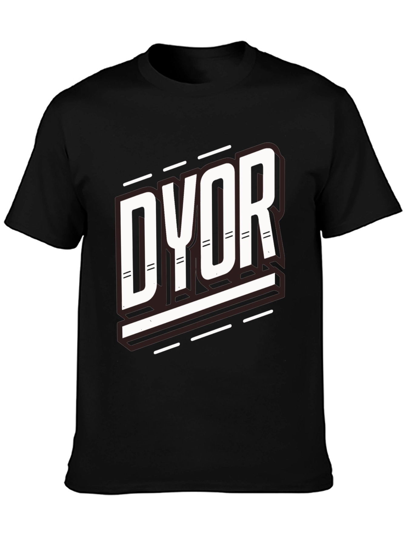 Black DYOR Black Graphic Tee view 3
