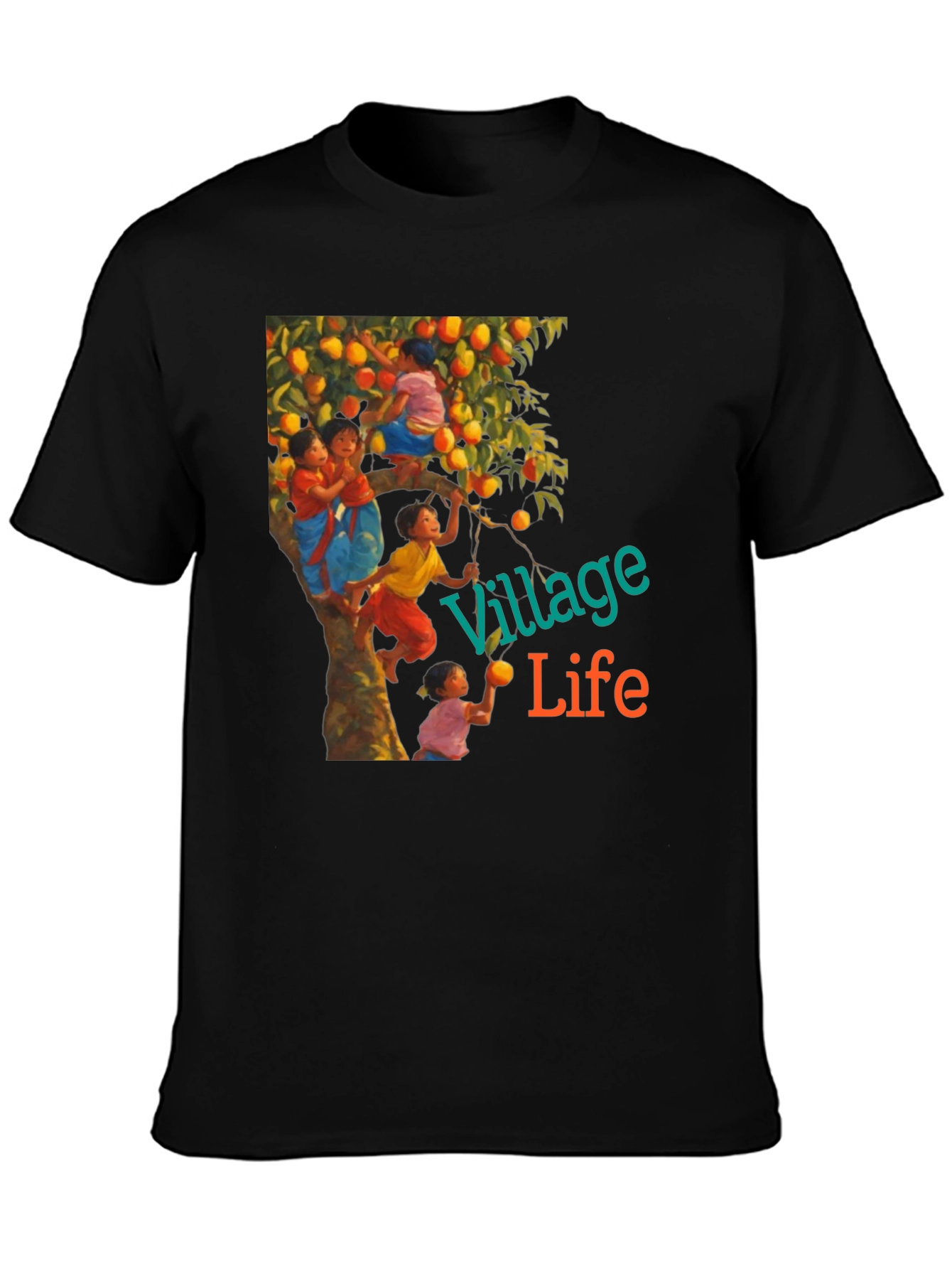 Black Village Life Graphic Tee view 3