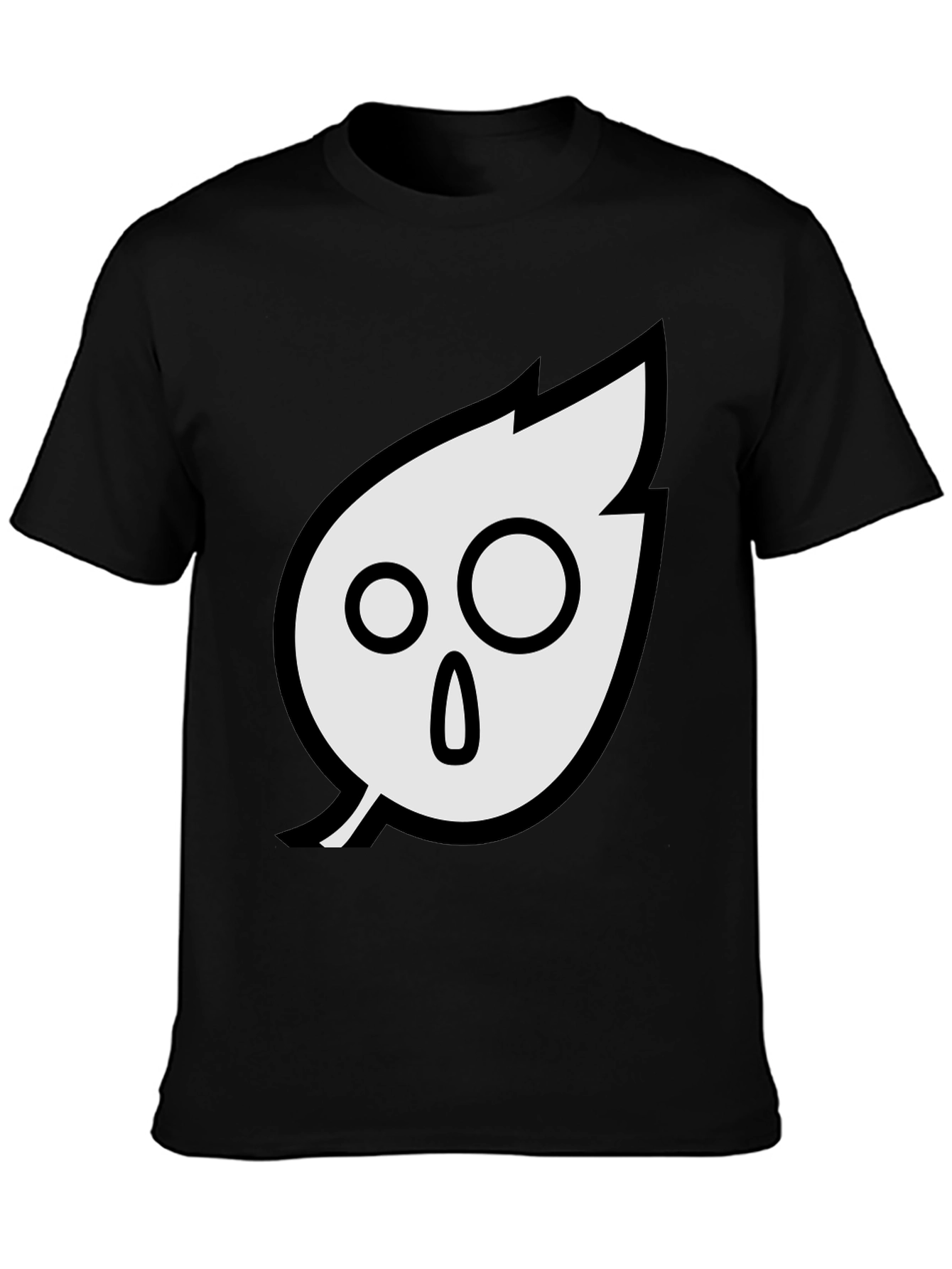 Black Spooky Leaf Graphic Tee - Soft Cotton Blend view 3