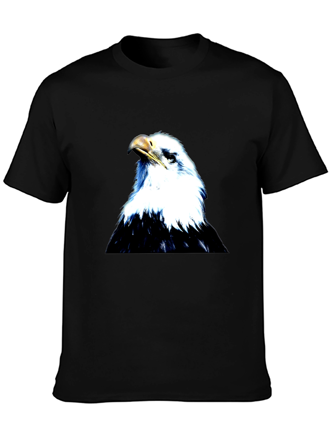 Black Eagle Graphic Black T-Shirt for Men view 3