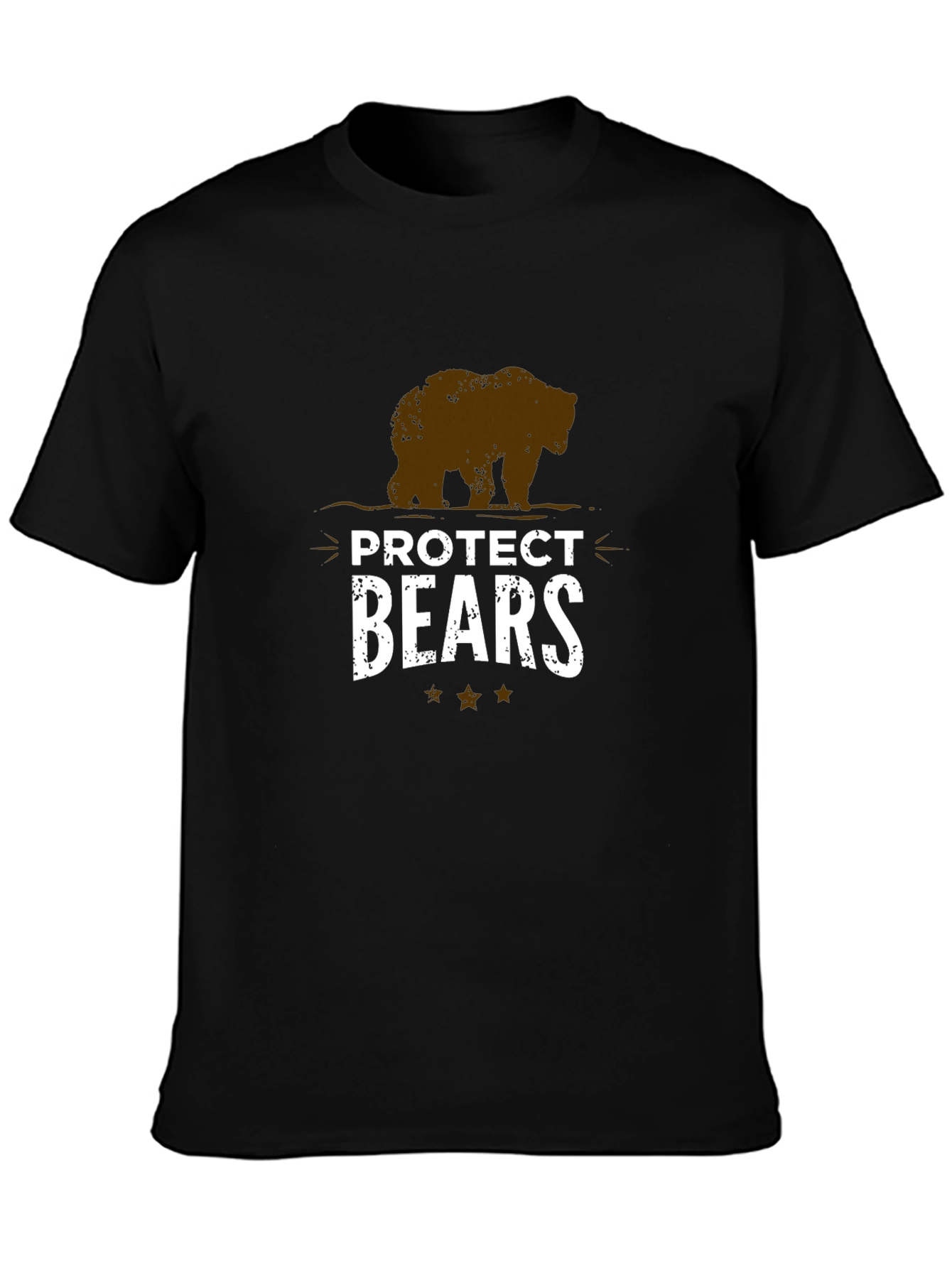 Black Protect Bears Graphic T-Shirt - Animal Lover Tee view 3