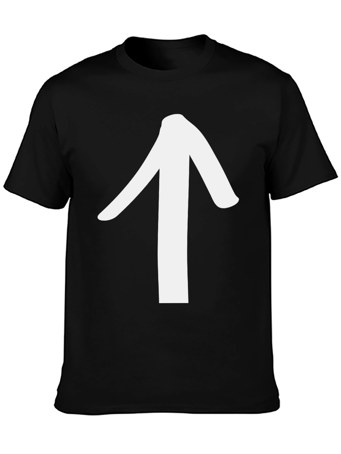 Black Upward Arrow Graphic Tee - Casual Comfort view 3