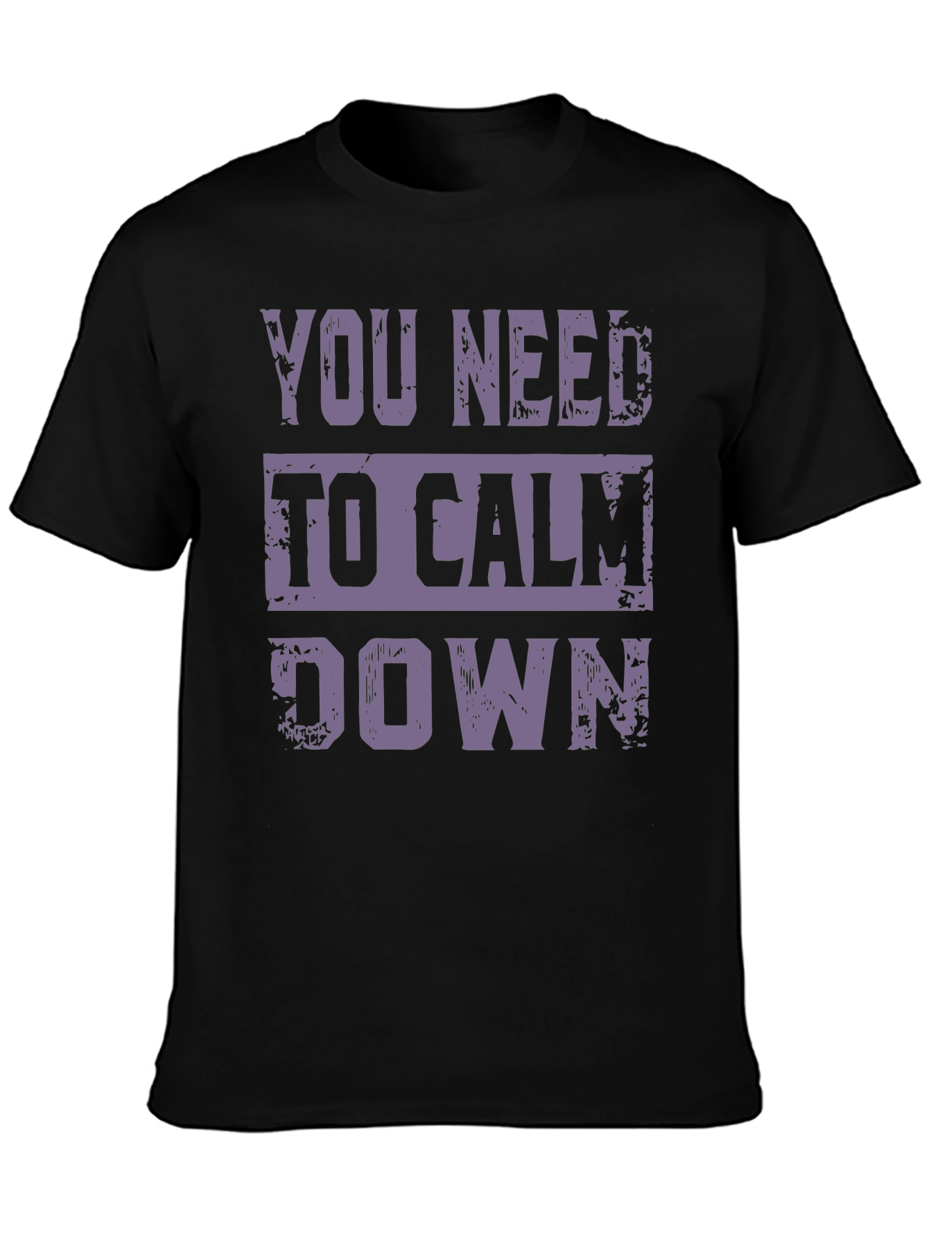 Black You Need To Calm Down Novelty Graphic Tee view 3