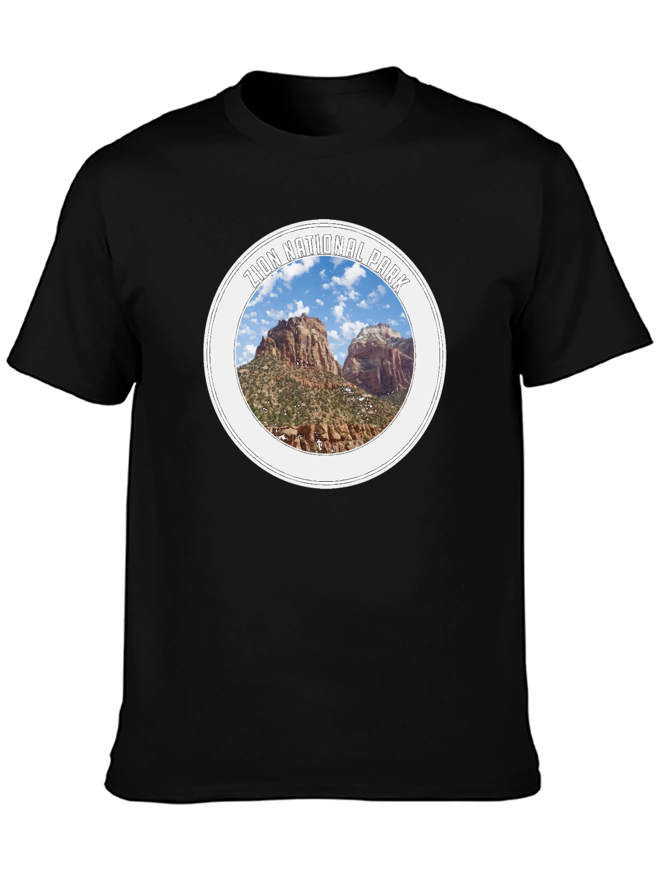 Black Zion National Park Graphic T-Shirt view 3