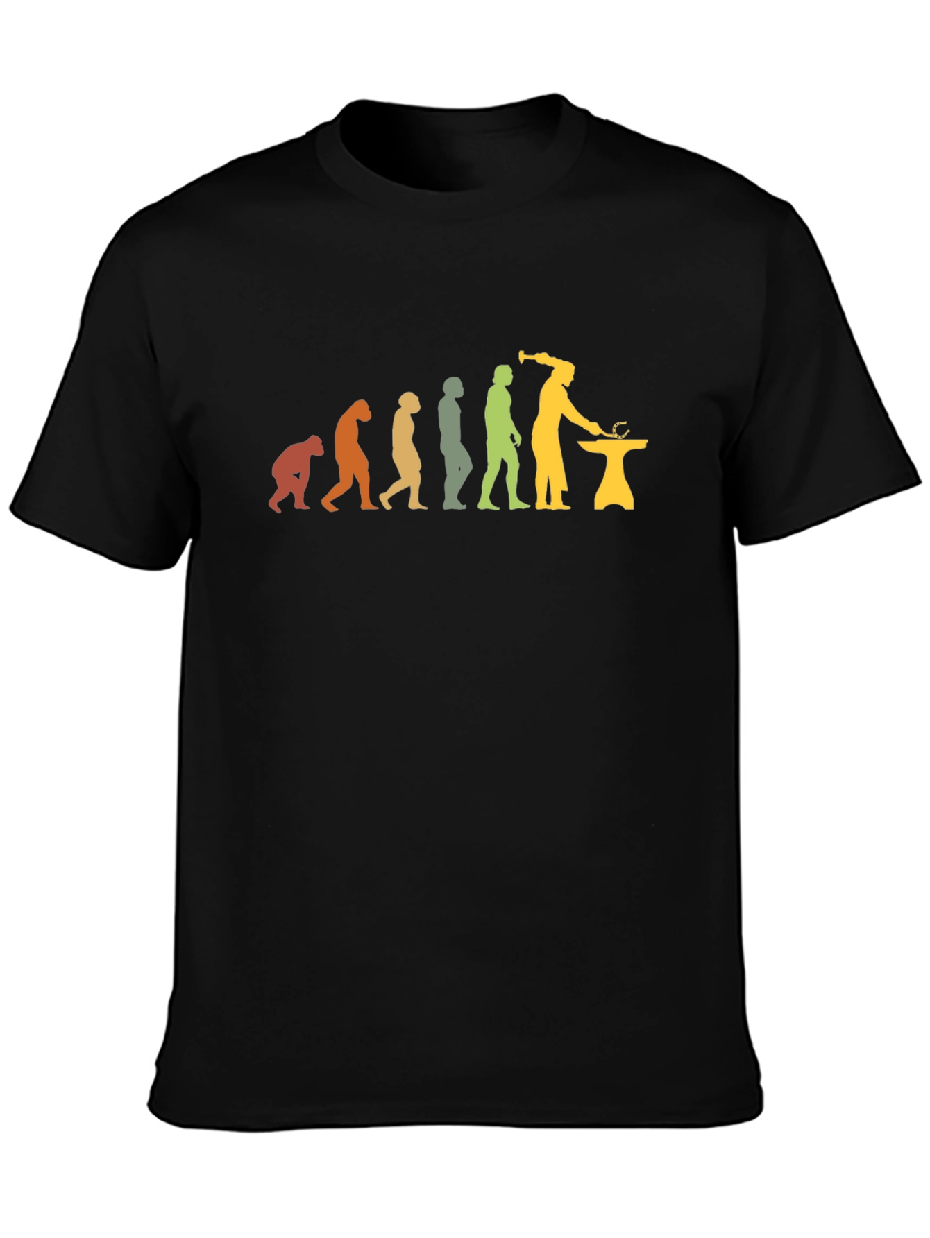 Black Blacksmith Evolution T-Shirt - Forge Your Path view 3