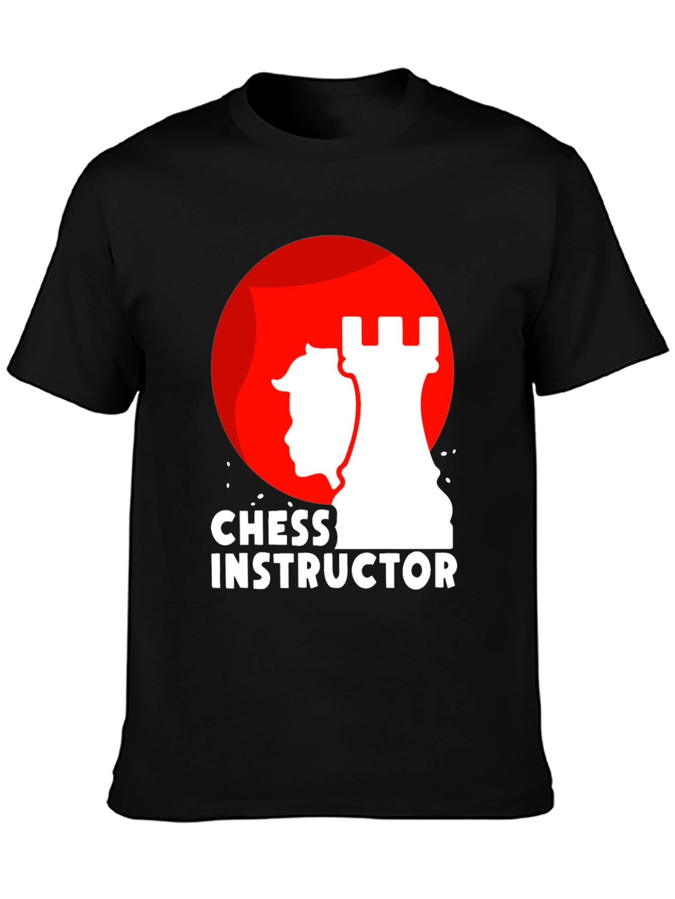 Black Chess Instructor Graphic T-Shirt - Black view 3