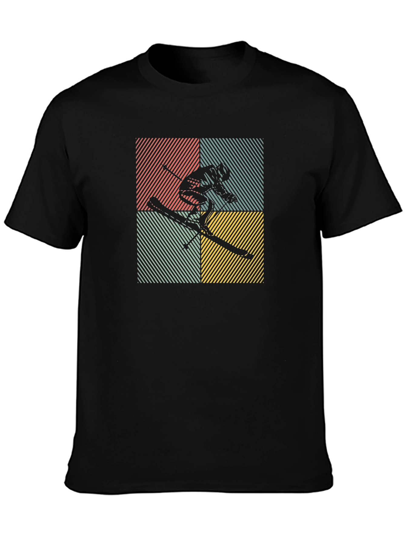 Black Retro Ski T-Shirt view 3