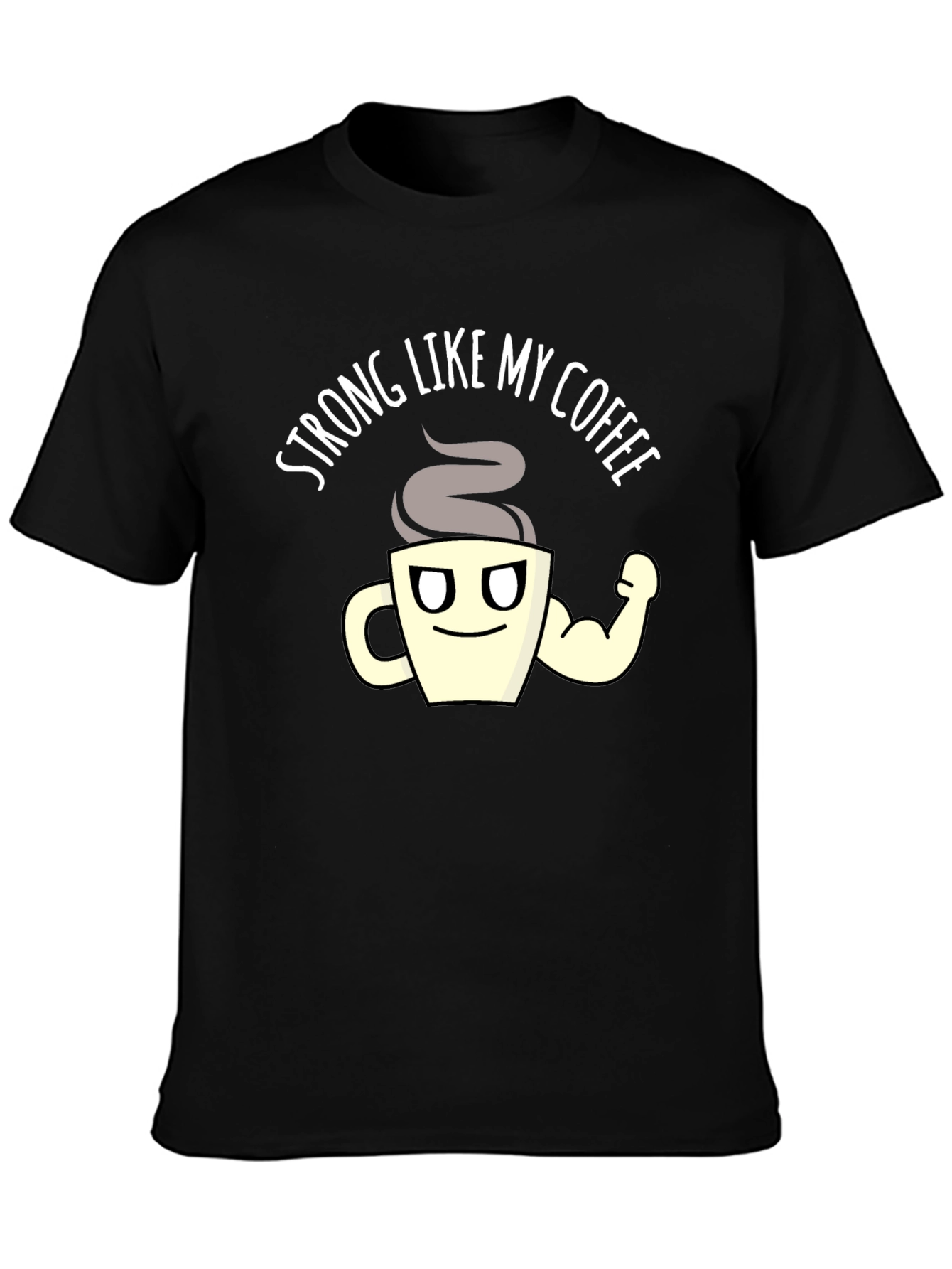 Black Strong Like My Coffee Graphic T-Shirt - Black view 3