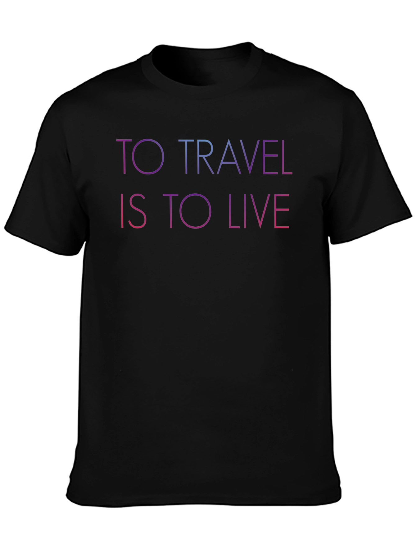 Black Travel is to Live Graphic T-Shirt view 3