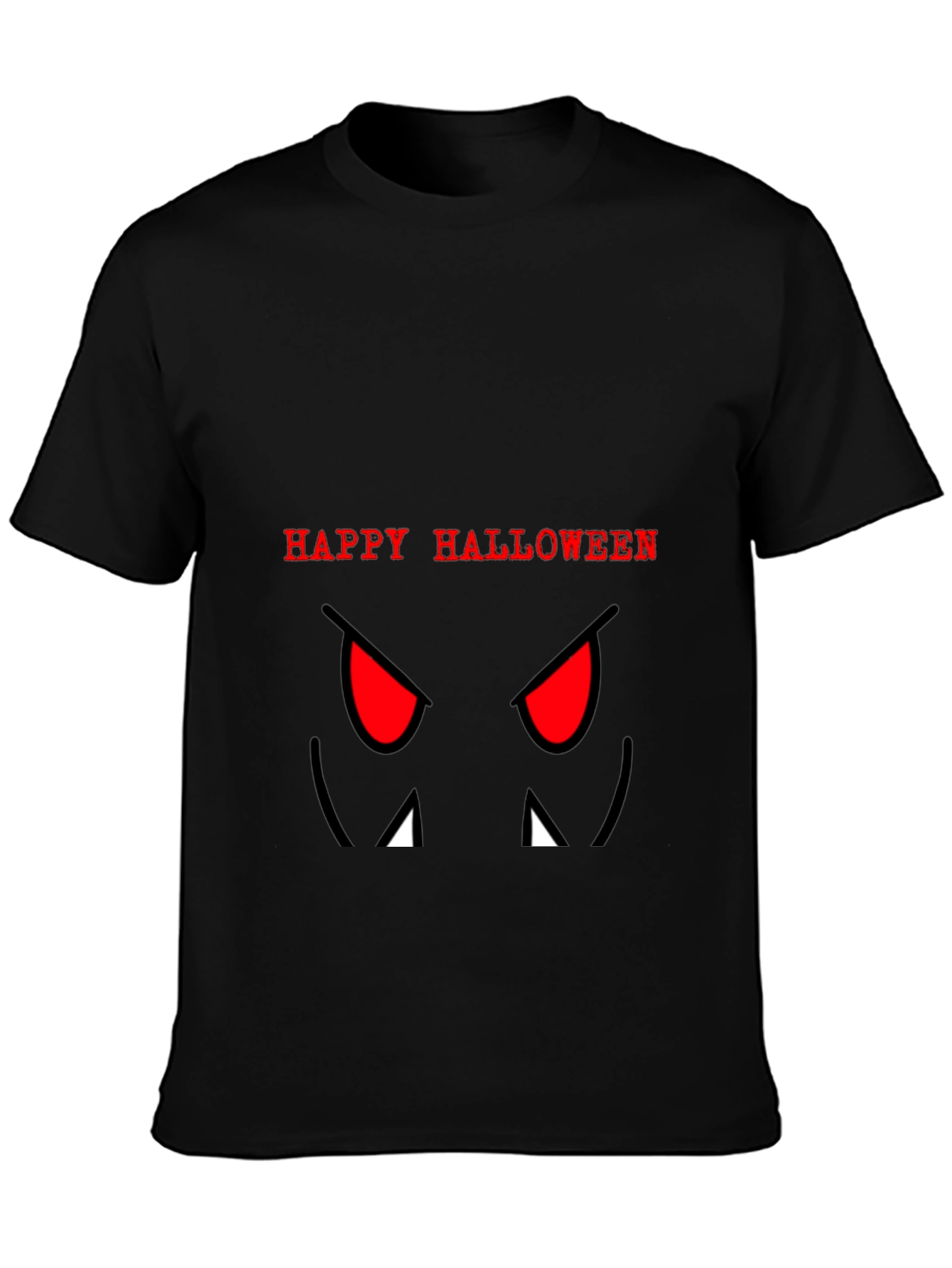 Black Happy Halloween Graphic T-Shirt view 3