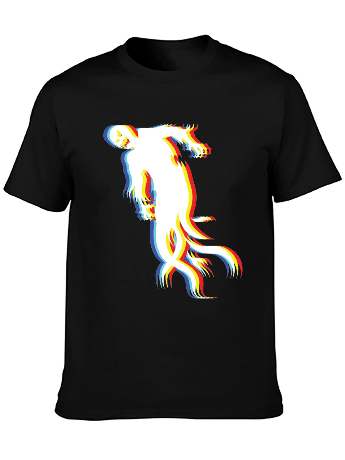 Black Ghost Graphic Black T-Shirt - Unisex view 3