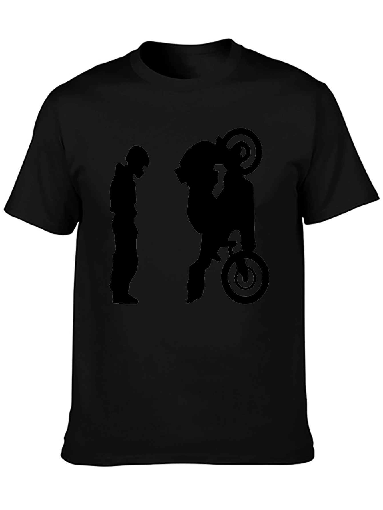 Black Cool Graphic Tee - Biker Evolution view 3