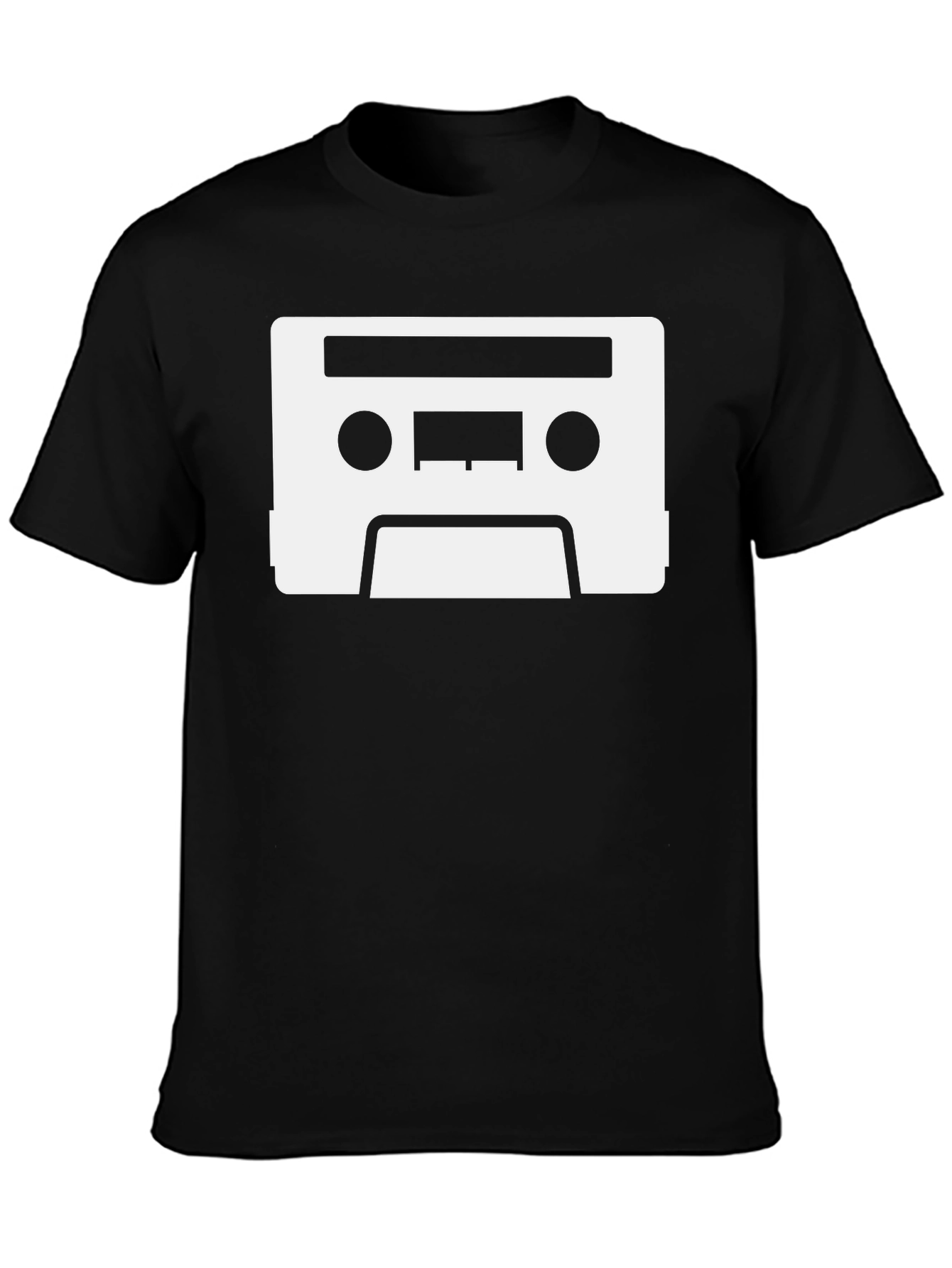 Black Retro Cassette Tape Graphic Tee - Black view 3
