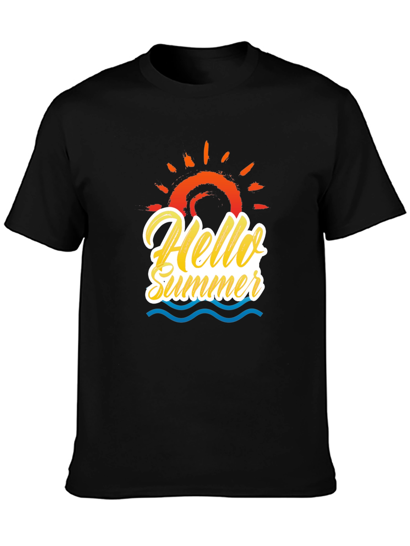 Black Hello Summer Graphic Tee view 3